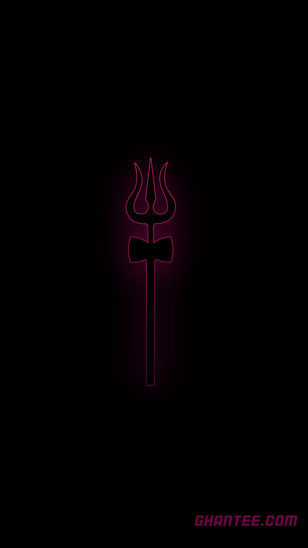 1080x1920 minimal trishul wallpaper for your phone