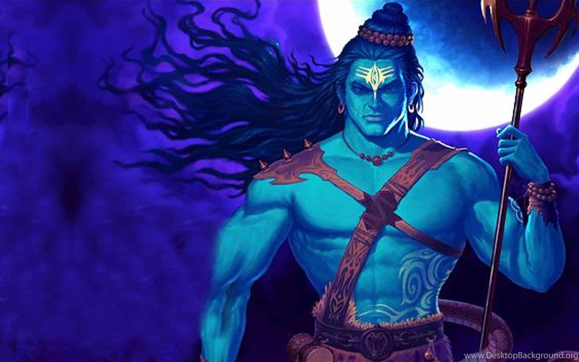 1920x1200 God Shiva Backside Trishul HD Wallpaper Desktop Background