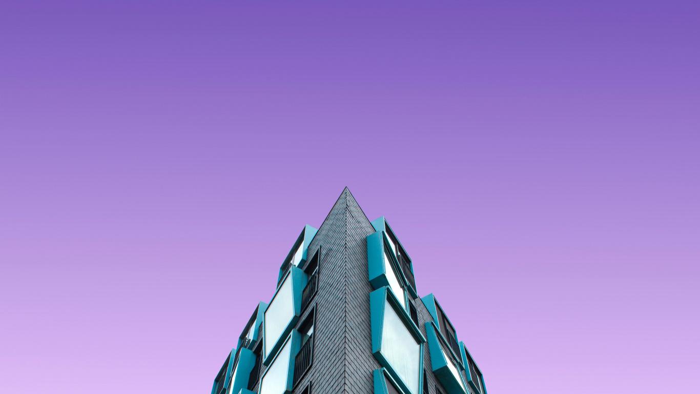 1366x768 Download Building, purple sky, architecture wallpaper, 1366x Tablet, laptop
