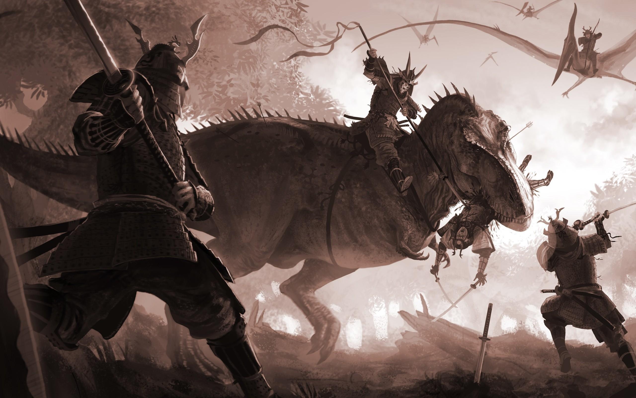 2560x1600 Download Wallpaper, Download 2560x1600 dinosaurs samurai drawings tyrannosaurus rex 2560x1600 wallpaper Animals HD Wallpaper, Hi Res Animals Wallpaper, High Definition Wallpaper