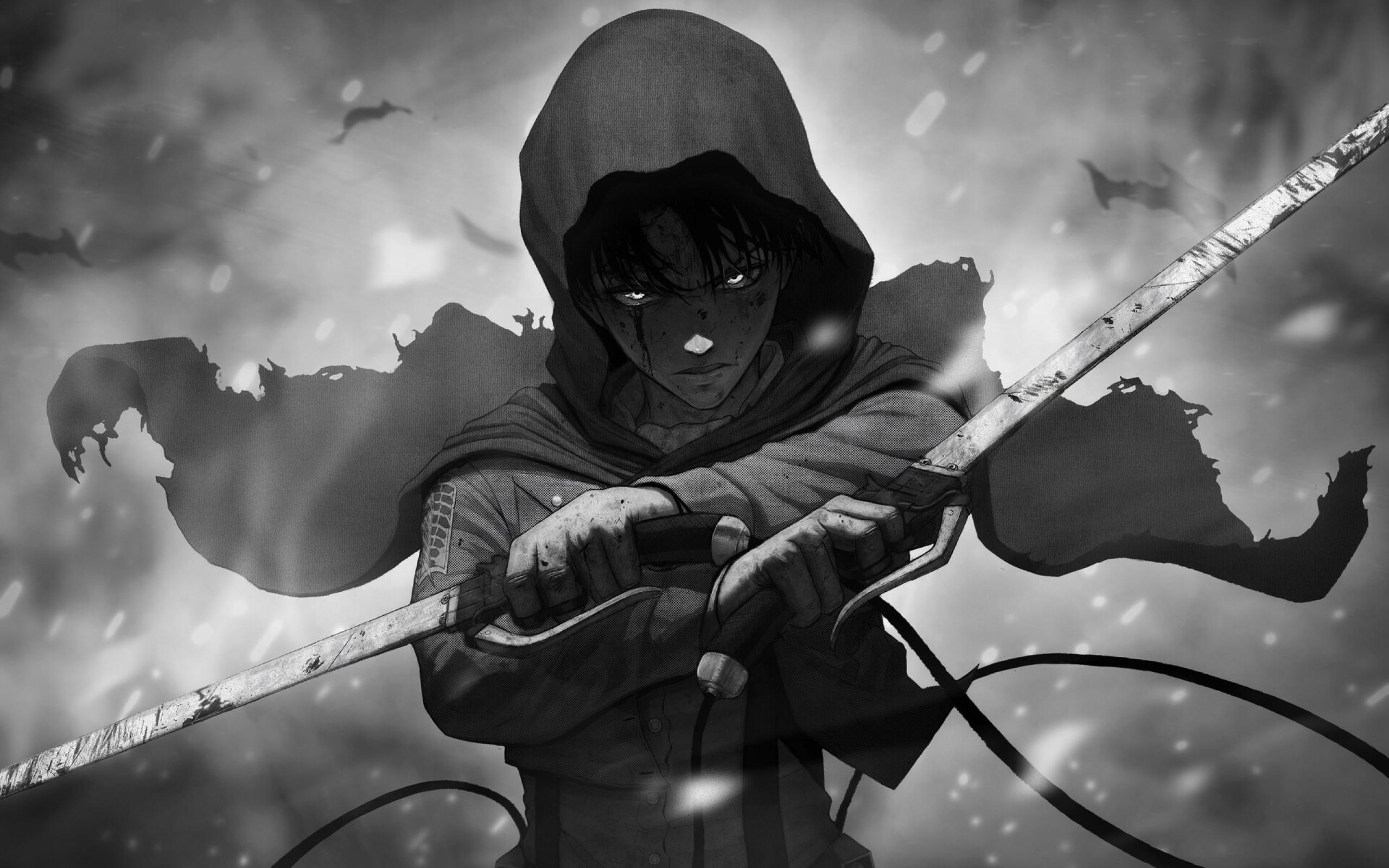 2560x1600 Levi Ackerman Monochrome 2560x1600 Resolution Wallpaper, HD Anime 4K Wallpaper, Image, Photo and Background