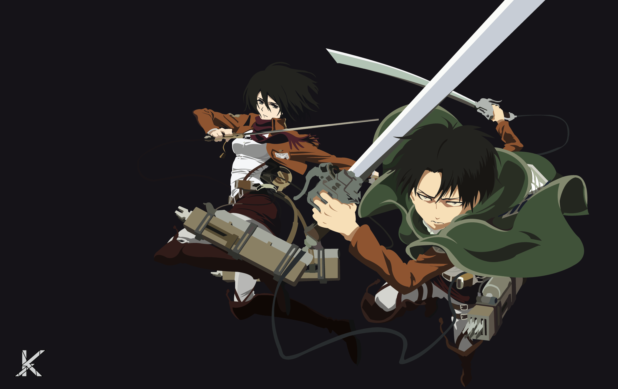 2100x1321 Mikasa Ackerman, Levi Ackerman wallpaper. Mocah HD Wallpaper