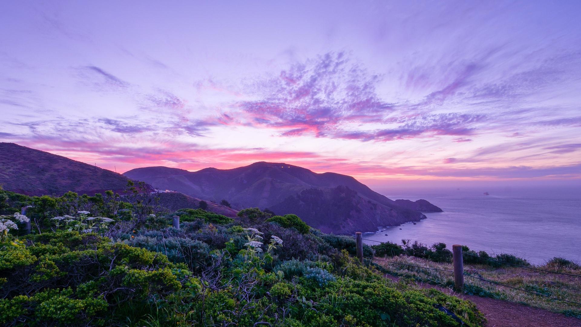 1920x1080 Dreamy Purple Scenery desktop PC and Mac wallpaper