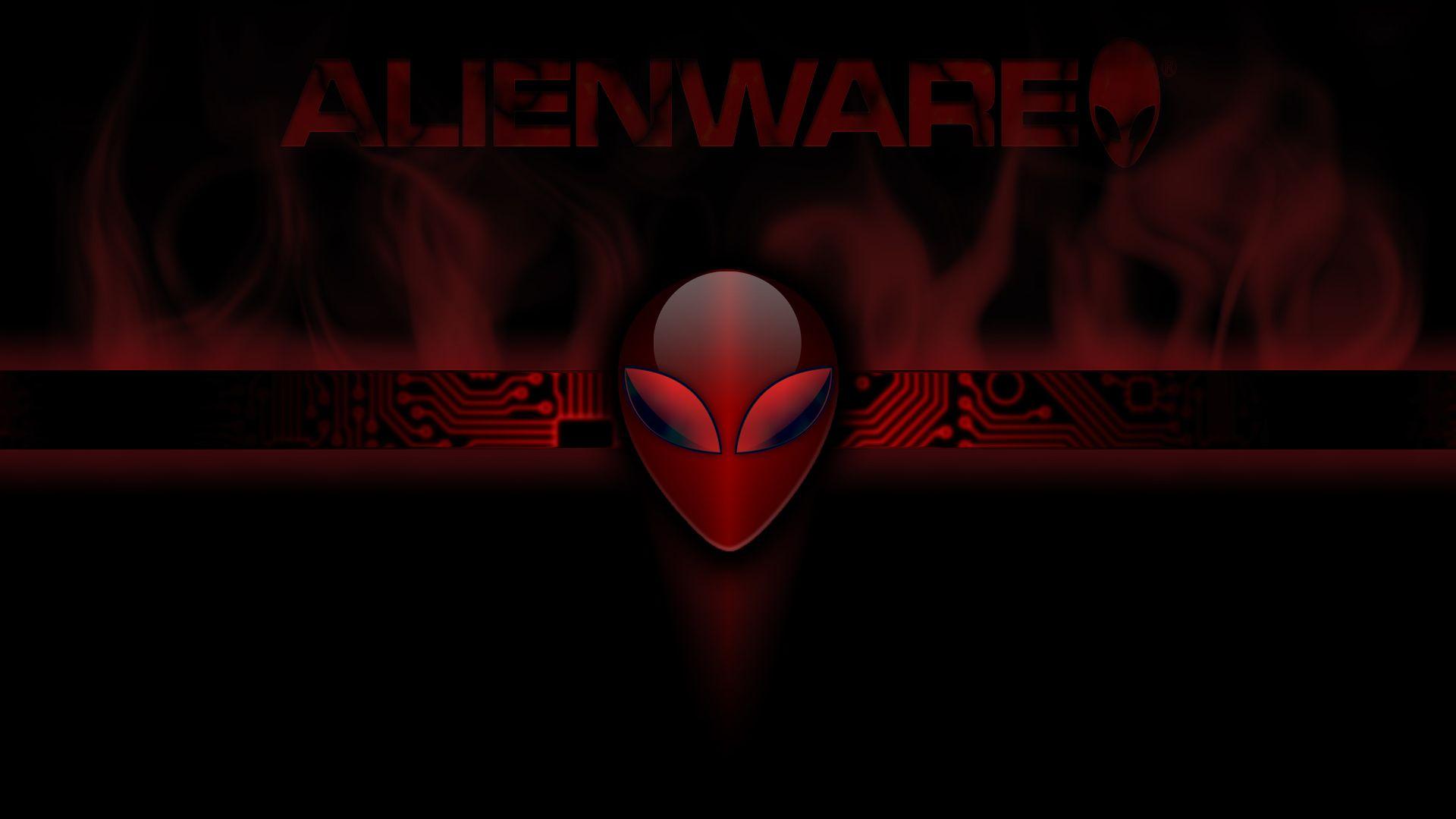 1920x1080 Red Alienware Wallpaper