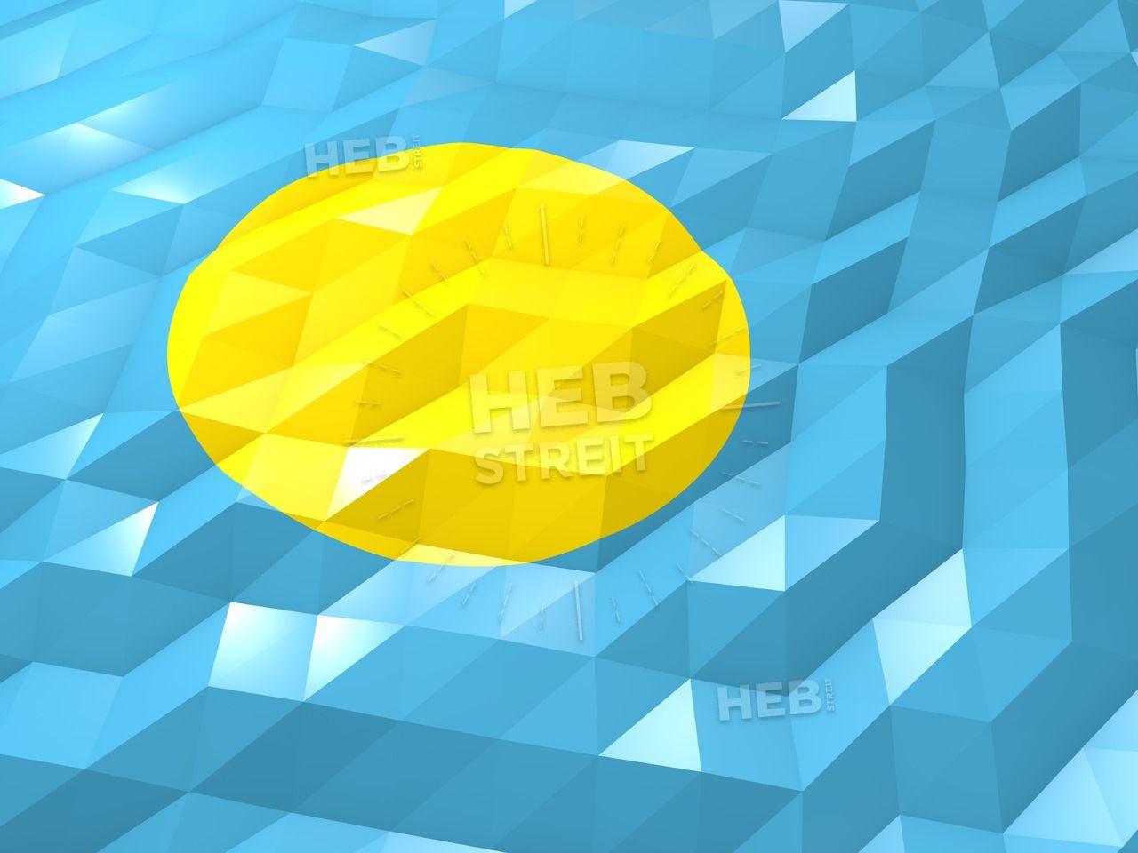 1280x960 Flag of Palau 3D Wallpaper Illustration. HEBSTREITS Maps and Sketchesd wallpaper, Illustration, National symbols