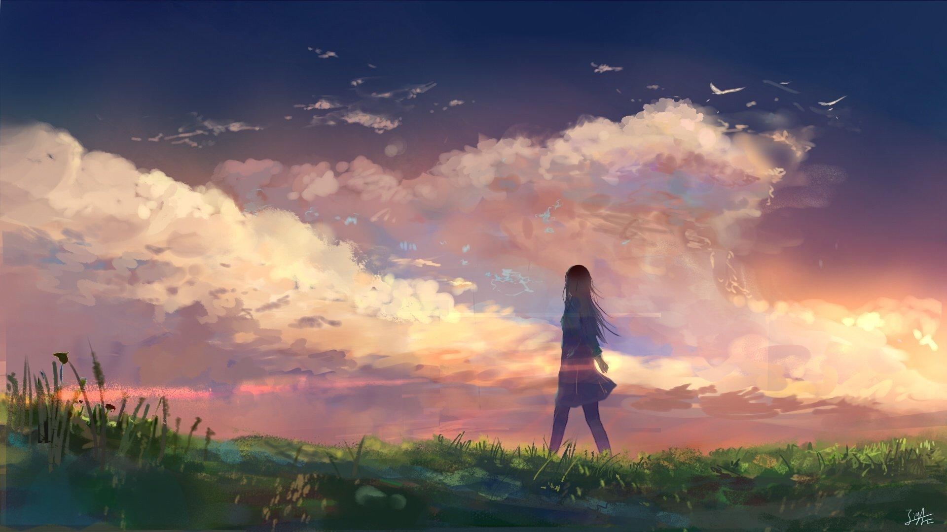 Sunset Anime HD Wallpapers - Top Free Sunset Anime HD Backgrounds ...