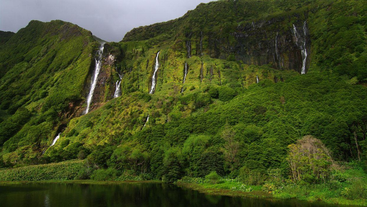 1244x700 Waterfall Jungle Mountain wallpaperx1080