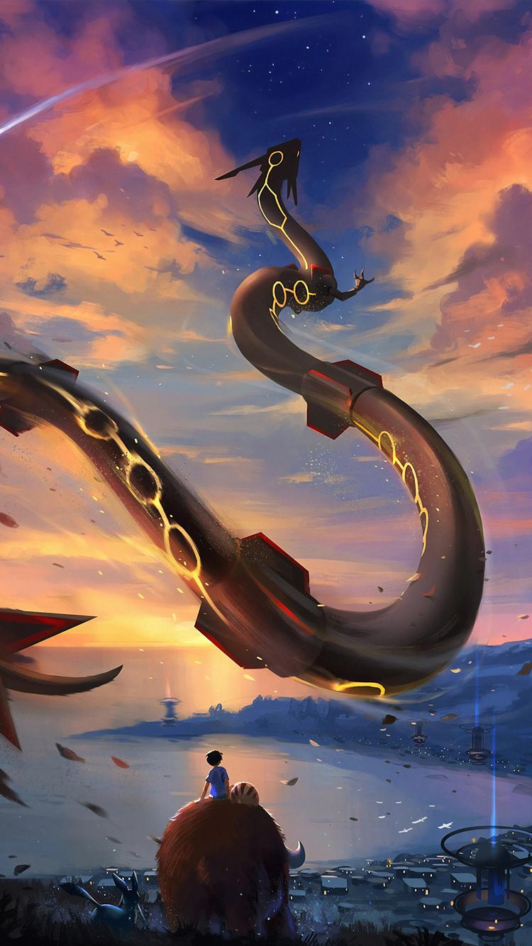 750x1334 Rayquaza Pokemon Go 4k iPhone iPhone 6S, iPhone 7 HD 4k Wallpaper, Image, Background, Photo and Picture