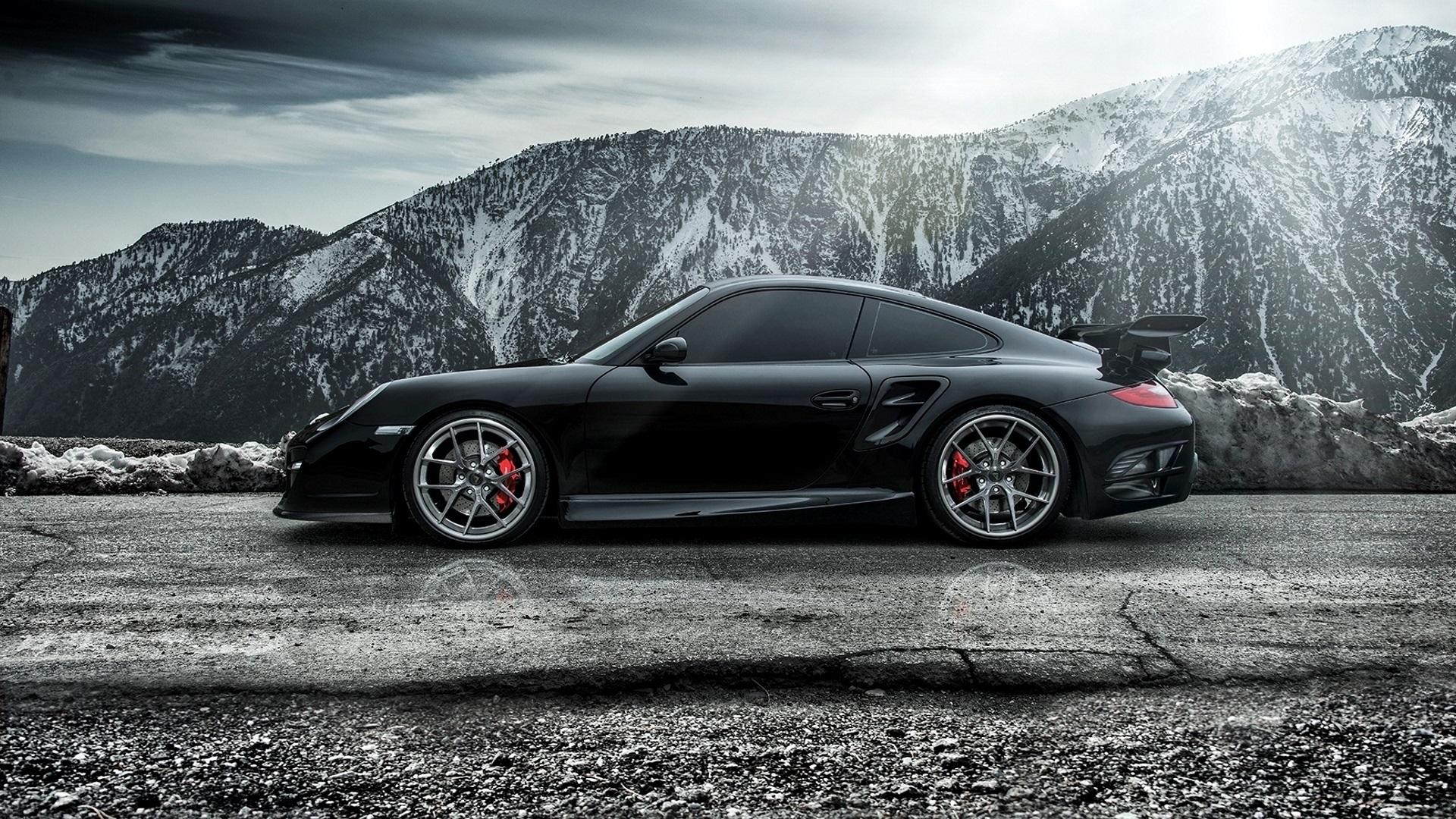 1920x1080 Wallpaper 2015 Porsche 911 Carrera Turbo black supercar 1920x1080 Full HD 2K Picture, Image