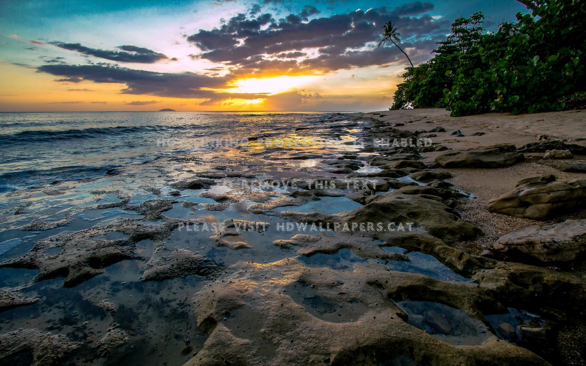 1920x1200 Rincon Beach Puerto Rico Water Sunset