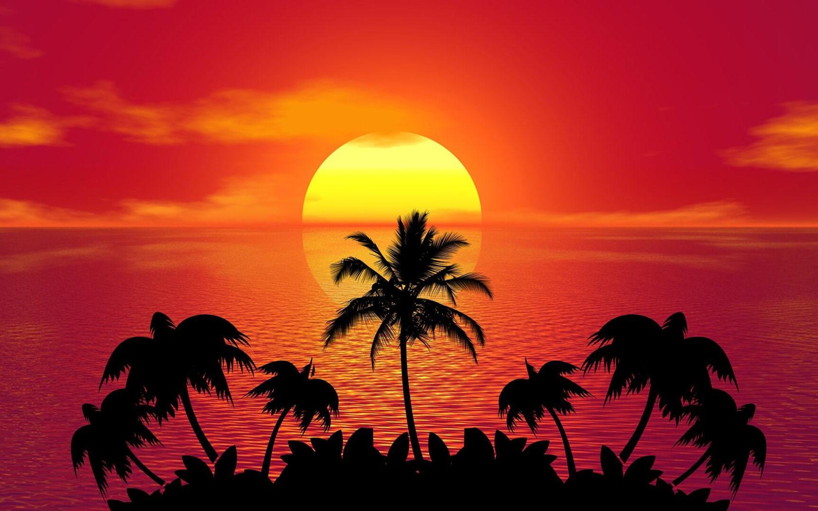 Tropical Island Sunset Wallpapers Top Free Tropical Island Sunset Backgrounds Wallpaperaccess 