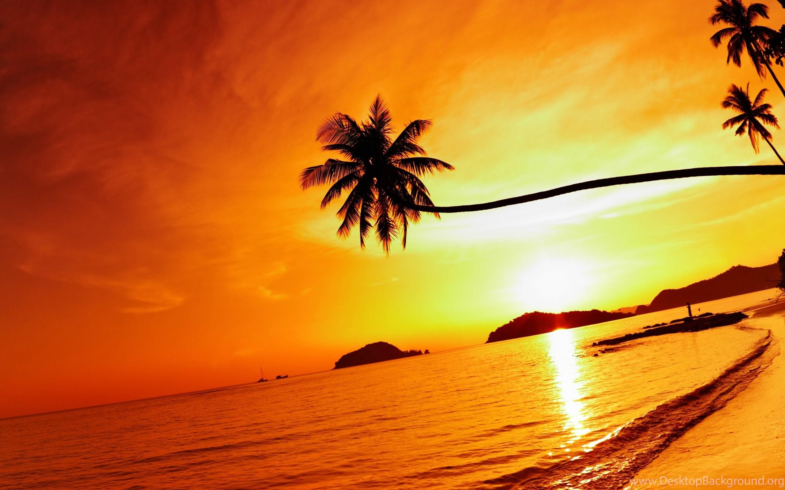 2560x1600 Tropical Island Sunset Wallpaper 1 Tropical Beach Wallpaper 3. Desktop Background