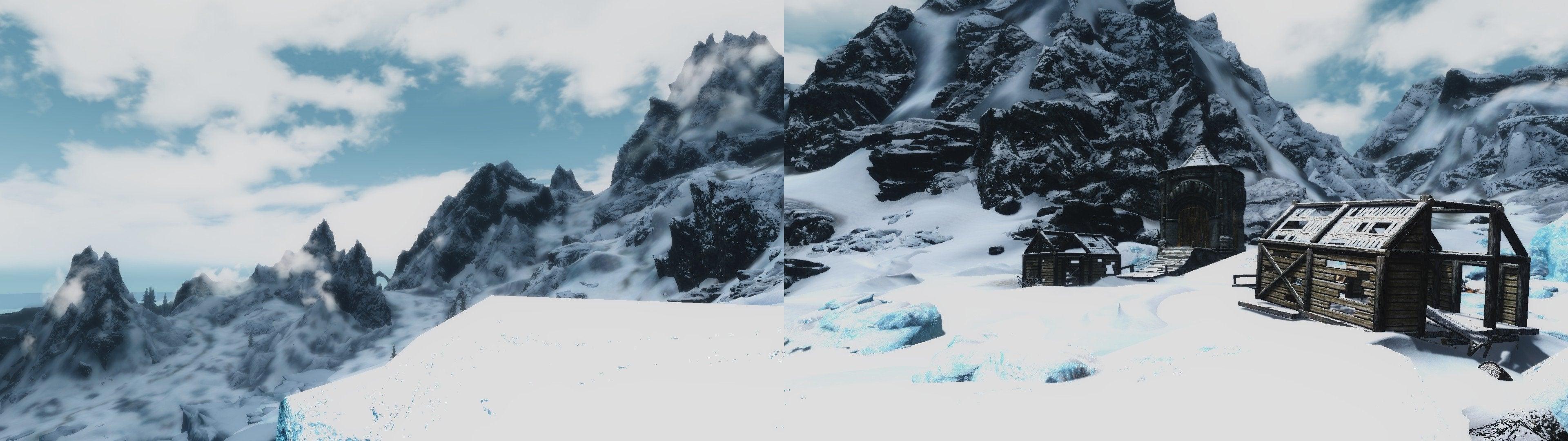 3840x1080 Skyrim screenshots dual screen wallpaper (try them before you judge): multiwall