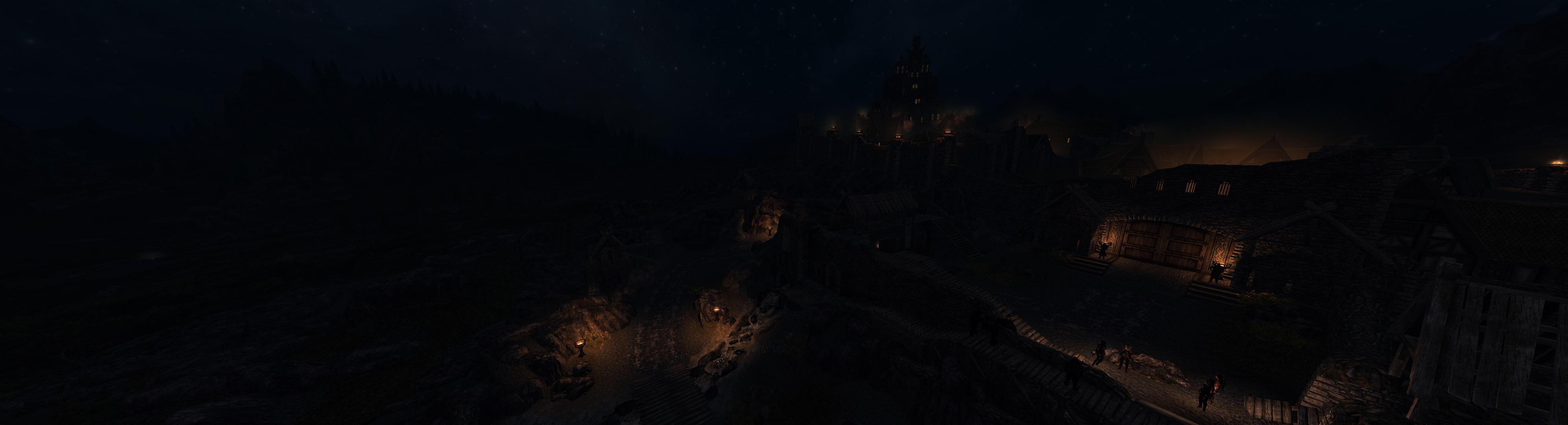 3988x1080 Whiterun Full HD wallpaper for dual monitor setup at Skyrim Nexus and Community