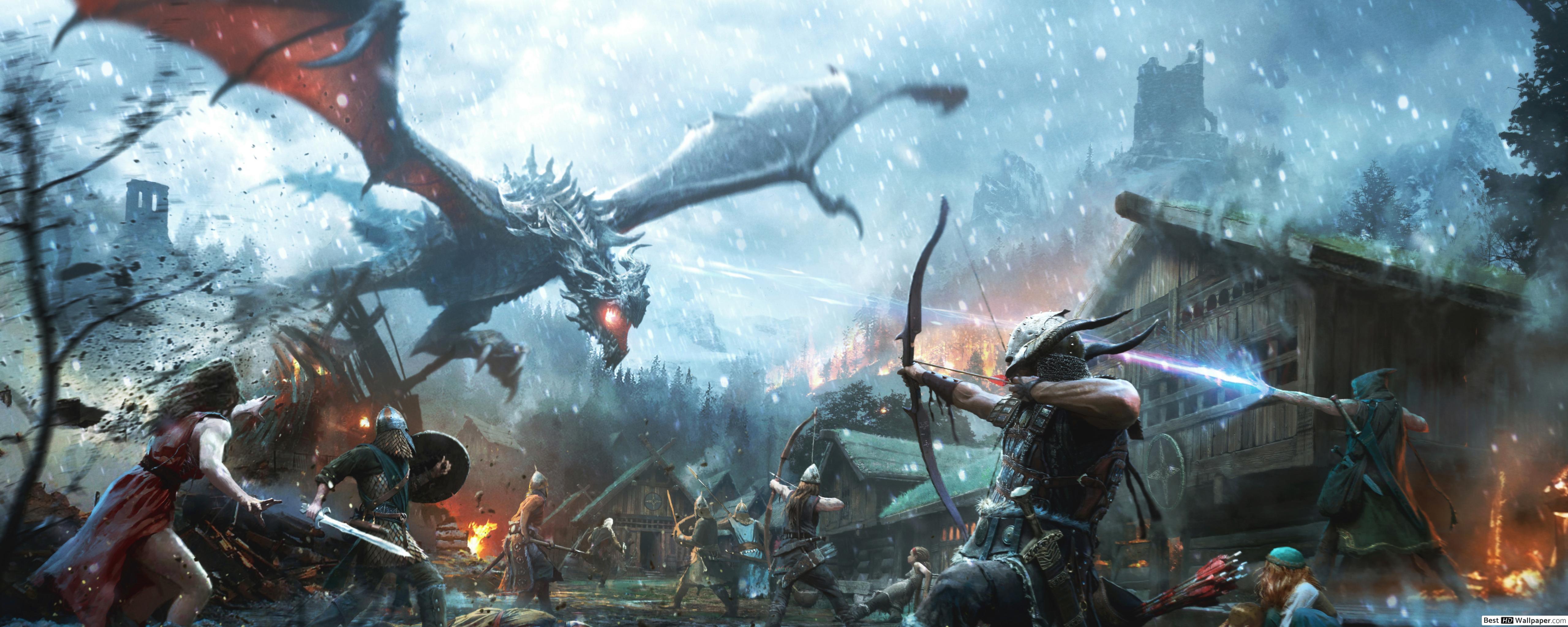5120x2048 The Elder Scrolls: Legends of Skyrim HD wallpaper download