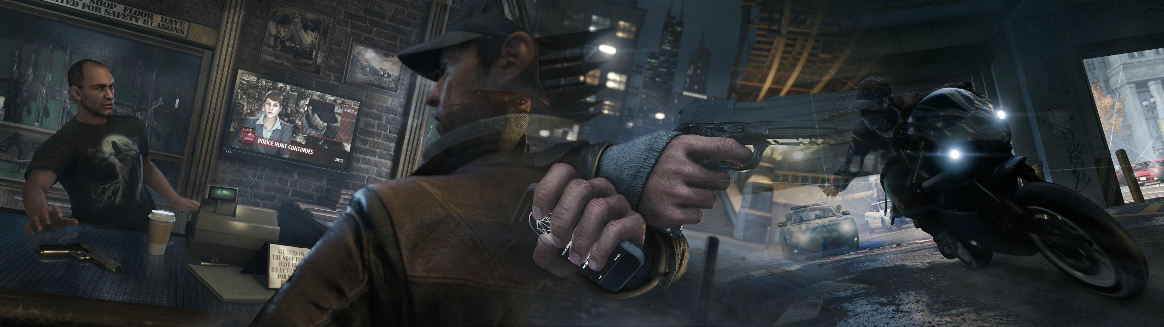 3840x1080 Watchdogs 3840x1080 HD for dual monitors.: wallpaper
