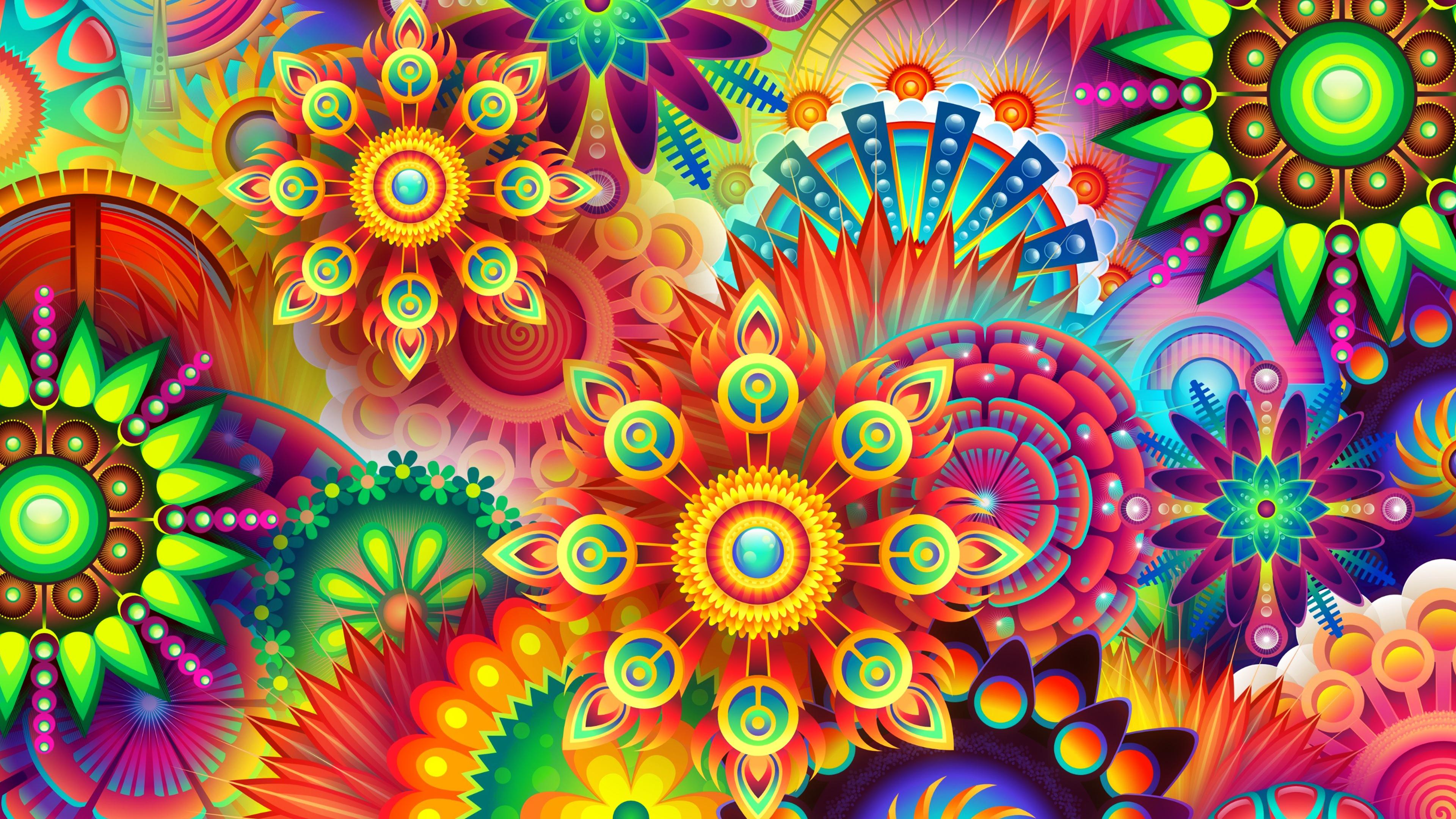 3840x2160 Summer Of Love Psychedelic Art