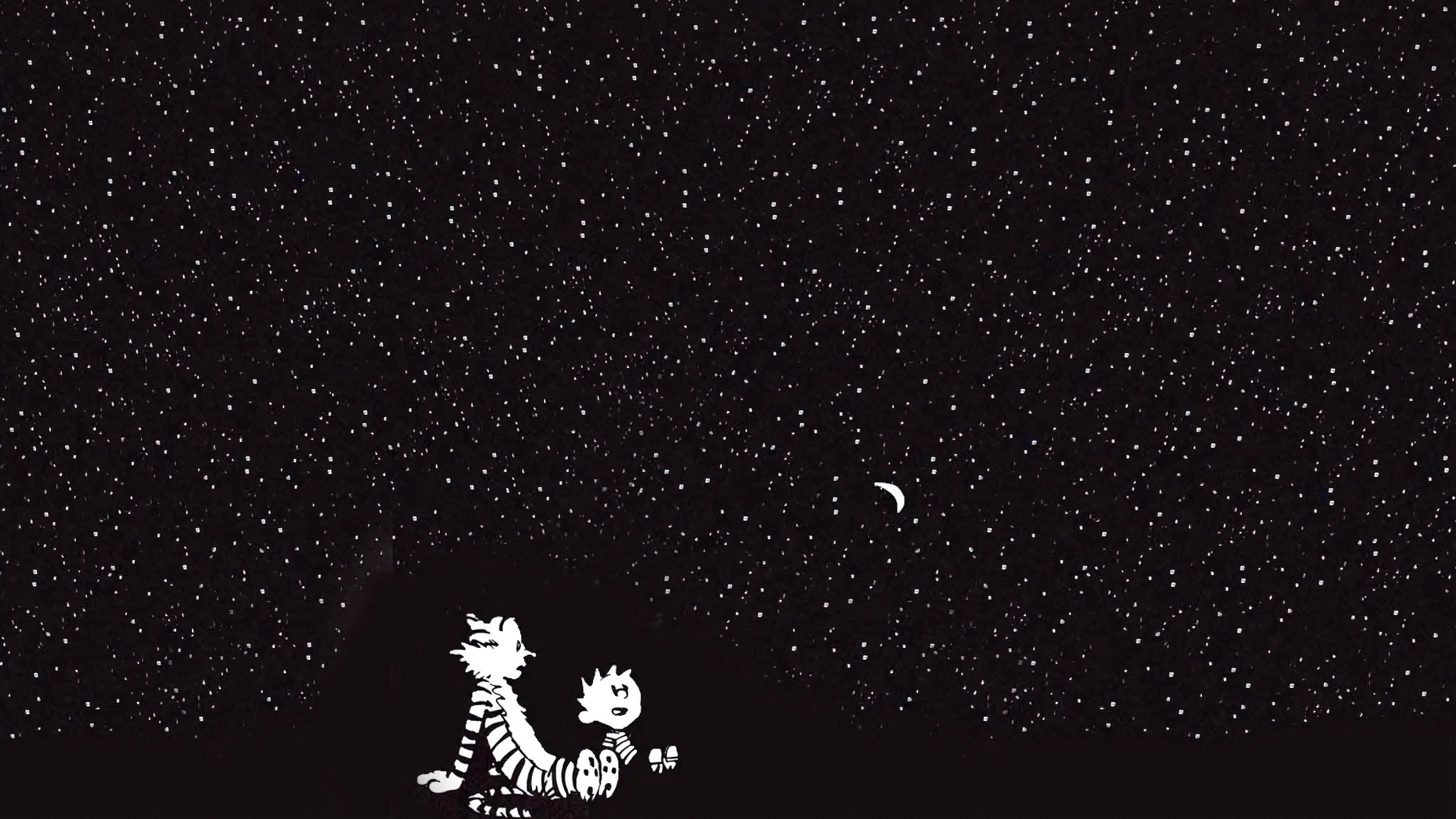 3840x2160 calvin and hobbes HD wallpaper, background