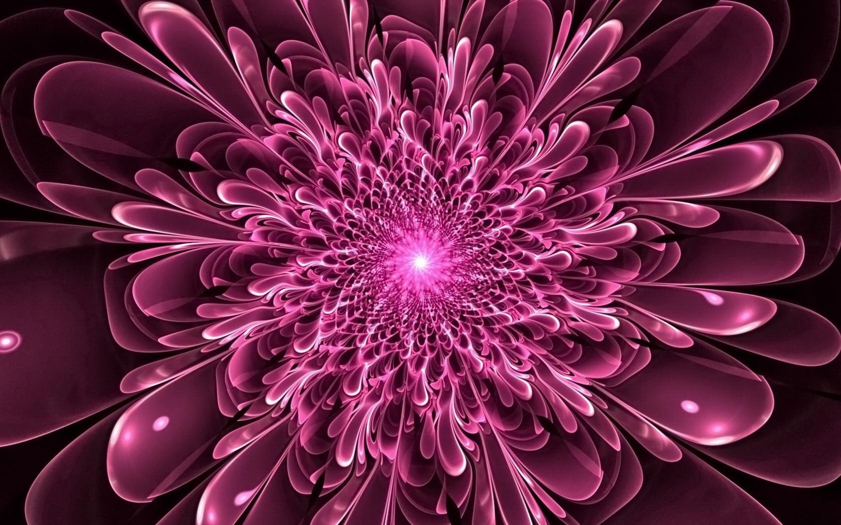 1680x1050 Pink Flower Abstract Wallpaper and Background Imagex1050