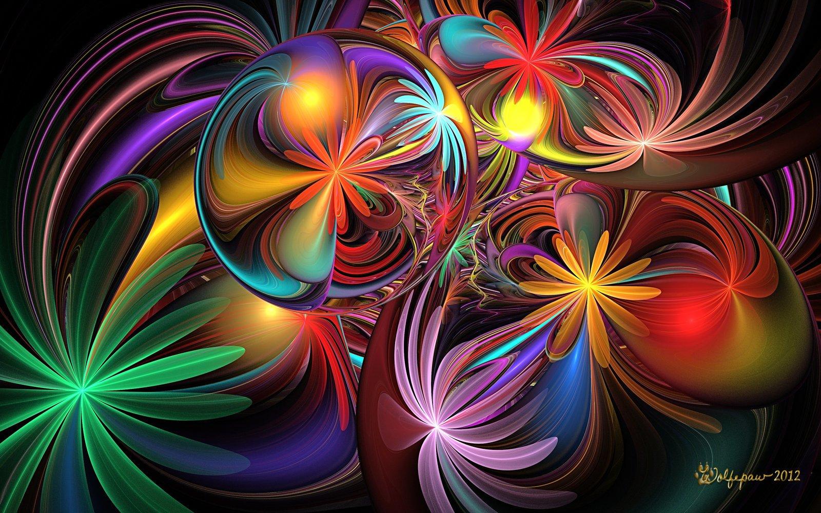 1600x1000 Colorful Flower Abstract Wallpaper and Background Imagex1000