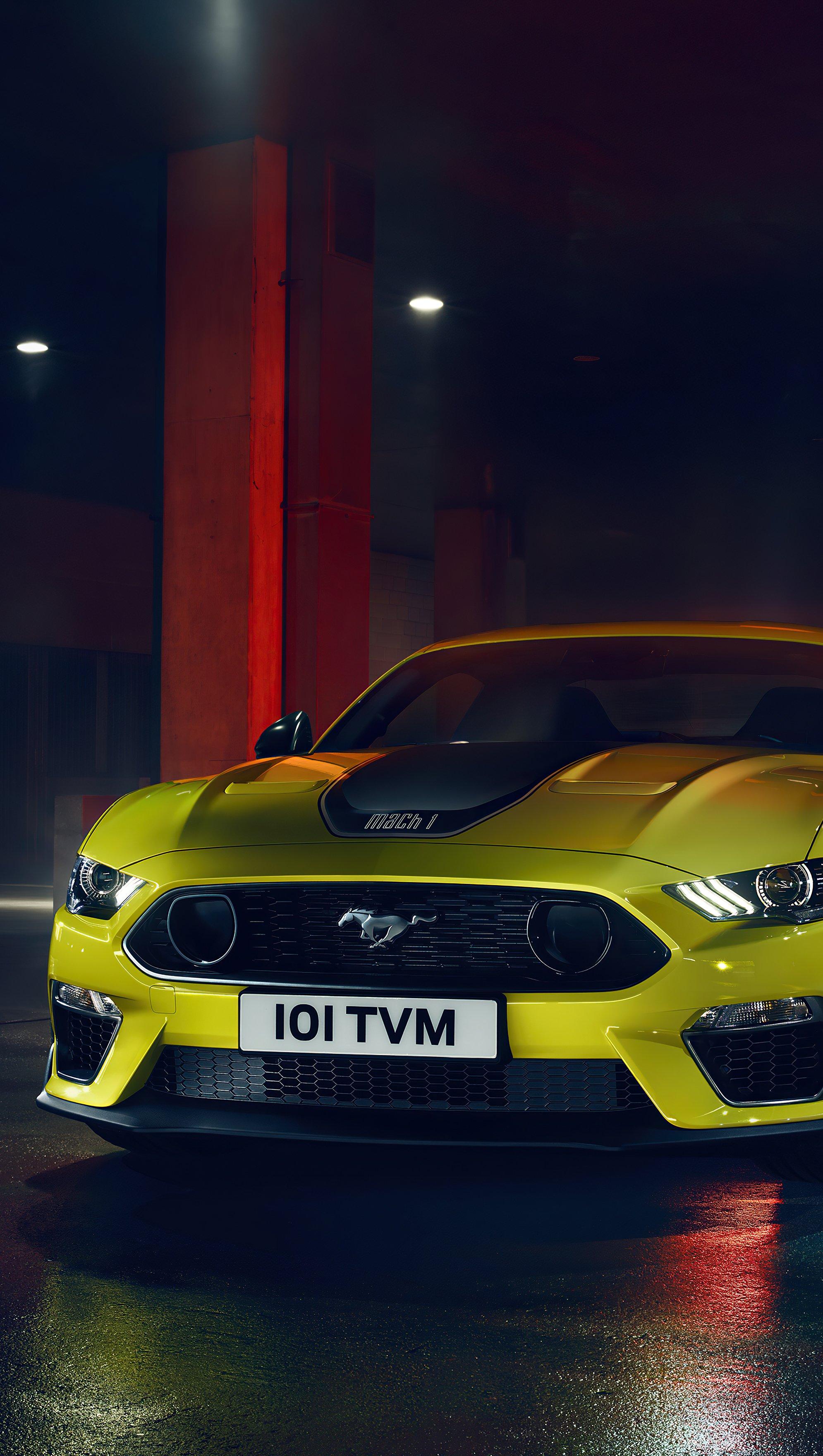 1990x3520 Ford Mustang Yellow Wallpaper 5k Ultra HD