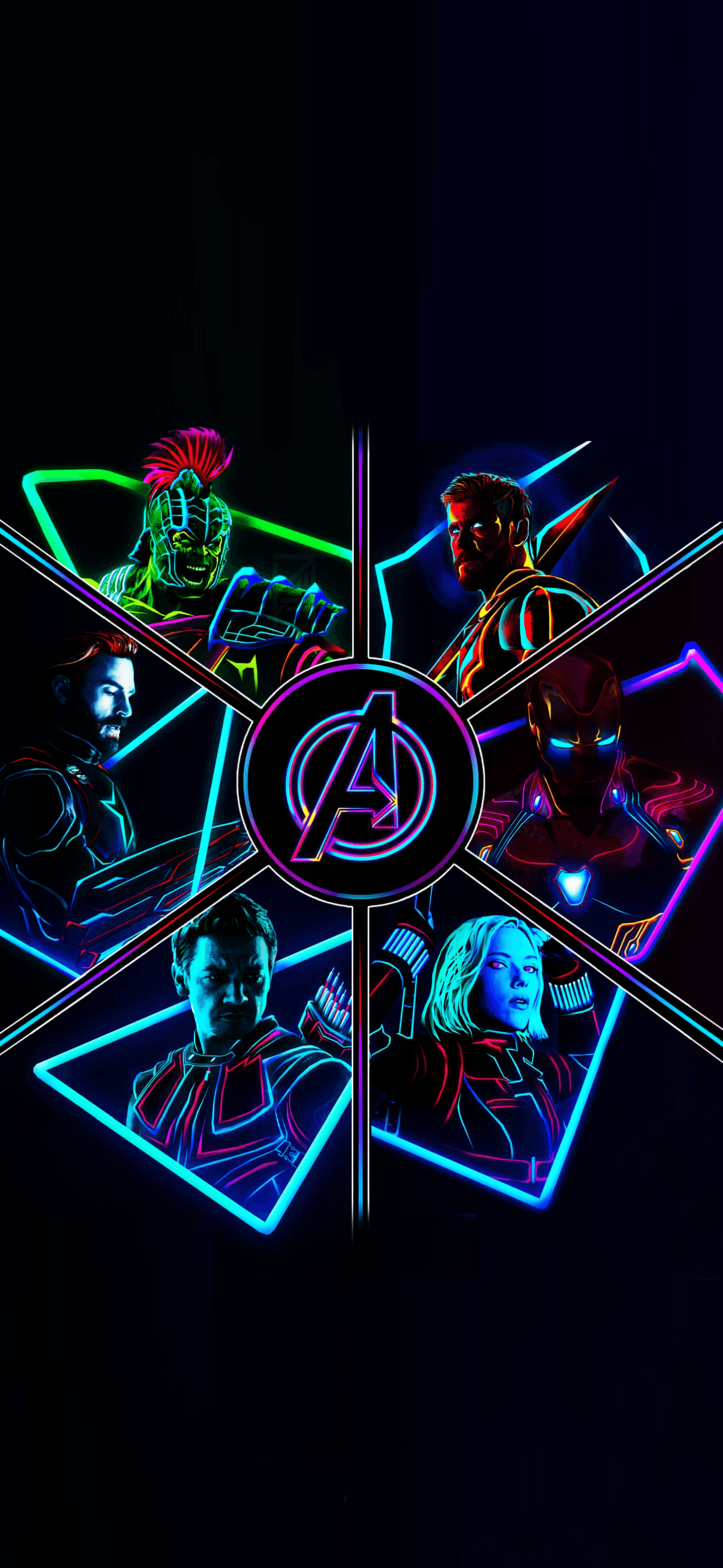 1437x3114 Neon Wallpaper