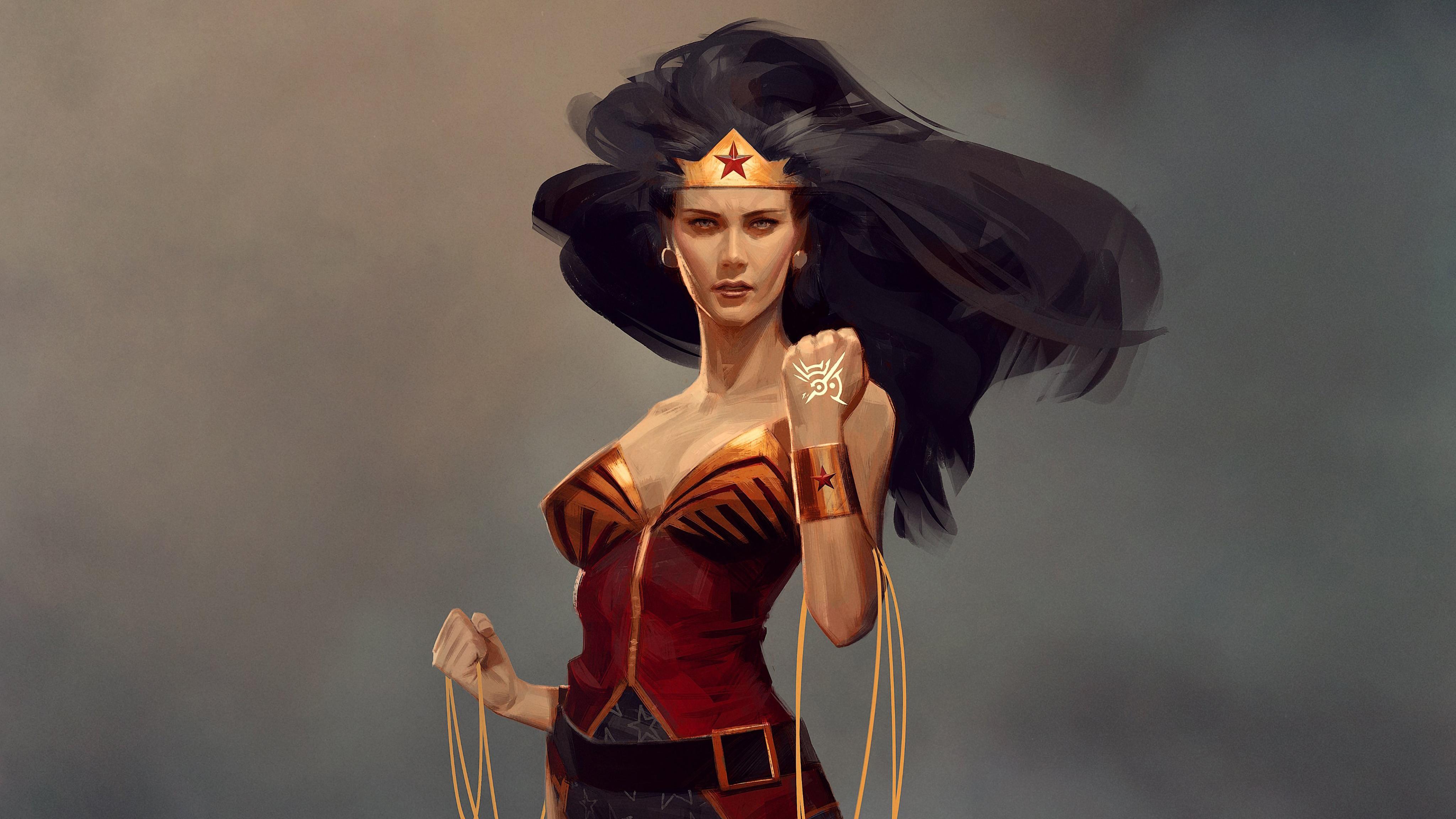 4096x2304 Wonder Woman Hair Flowing, HD Superheroes, 4k Wallpaper, Image, Background, Photo and Picture