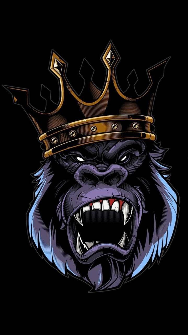 720x1280 King Kong. Tatuaje de gorilla, Dibujos increíbles, Logotipo artístico