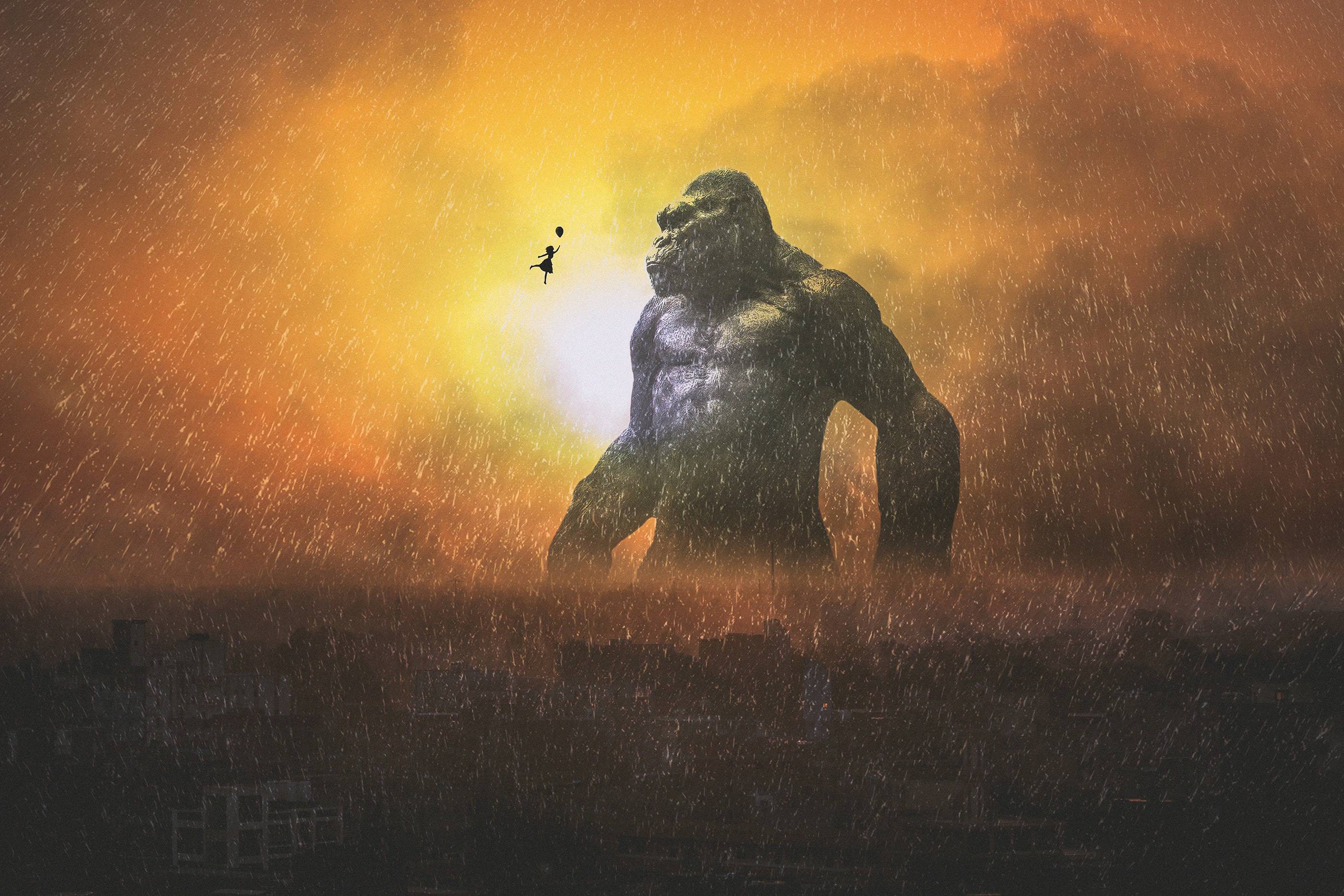 2800x1867 King Kong Wallpaper, HD Fantasy 4K Wallpaper, Image, Photo and Background