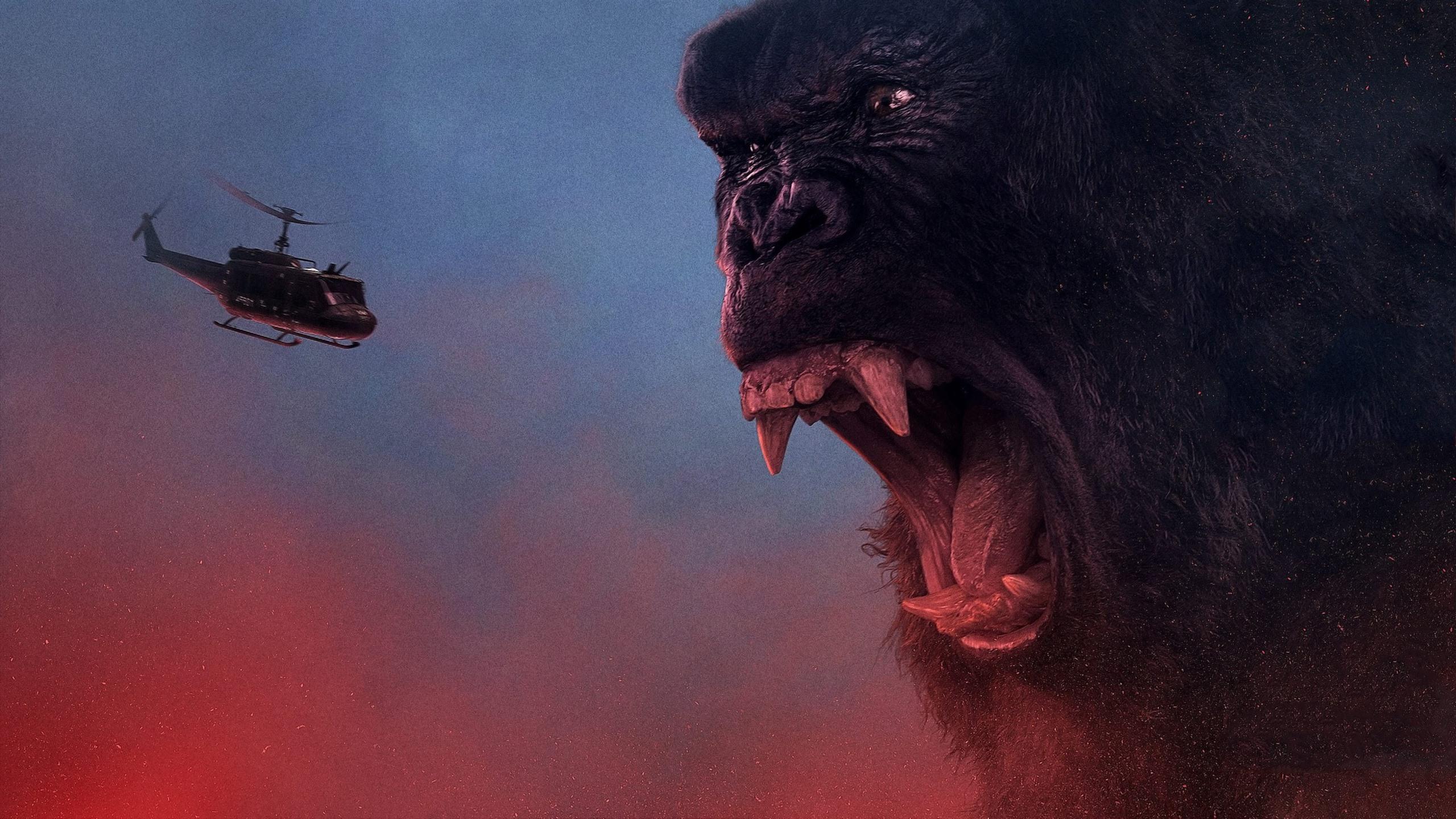 2560x1440 King Kong: Skull Island, Angry, Helicopter 750x1334 IPhone 8 7 6 6S Wallpaper, Background, Picture, Image