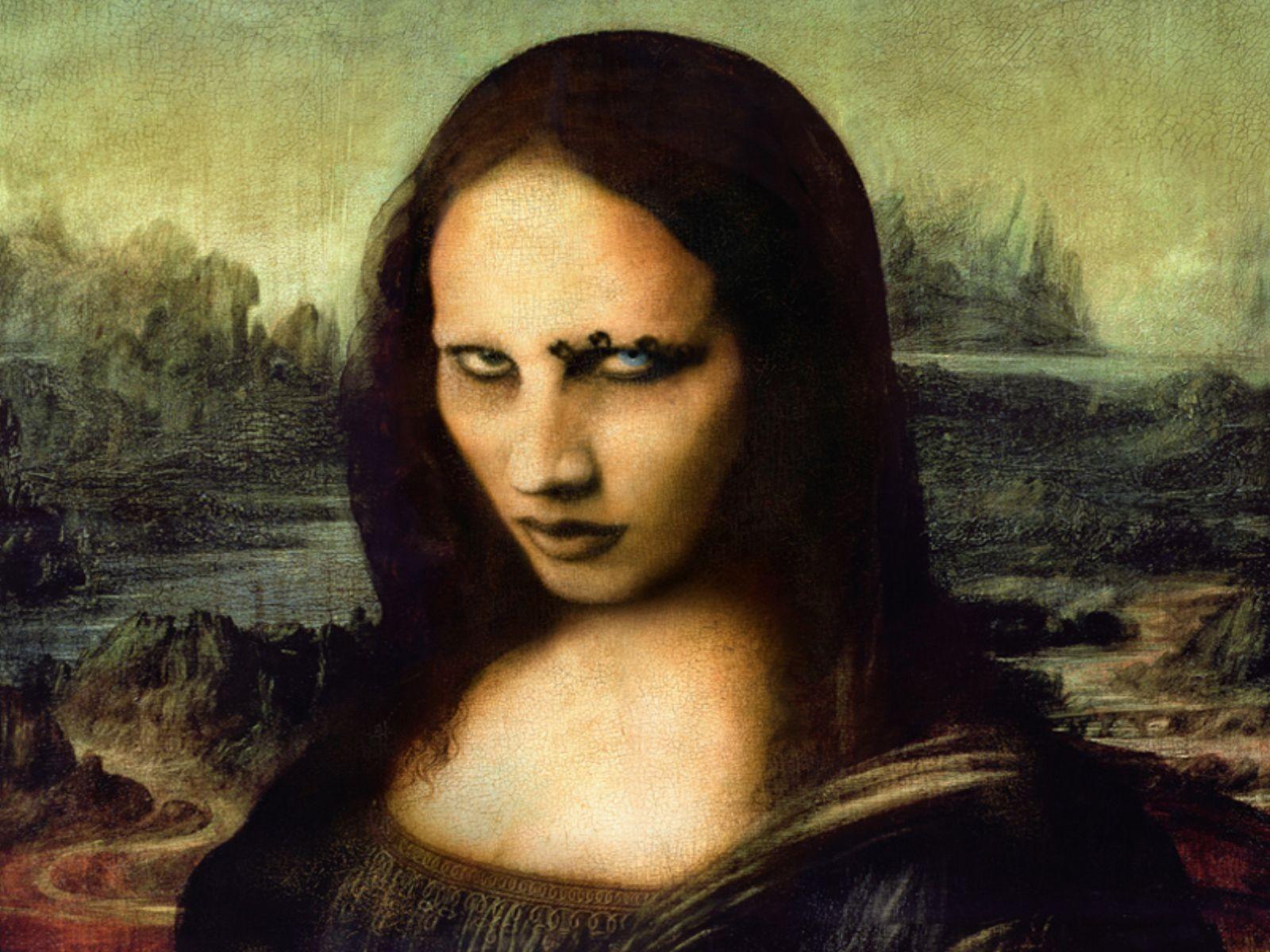 1600x1200 marilyn, Manson, Industrial, Metal, Rock, Heavy, Shock, Gothic, Glam, Mona, Lisa Wallpaper HD / Desktop and Mobile Background