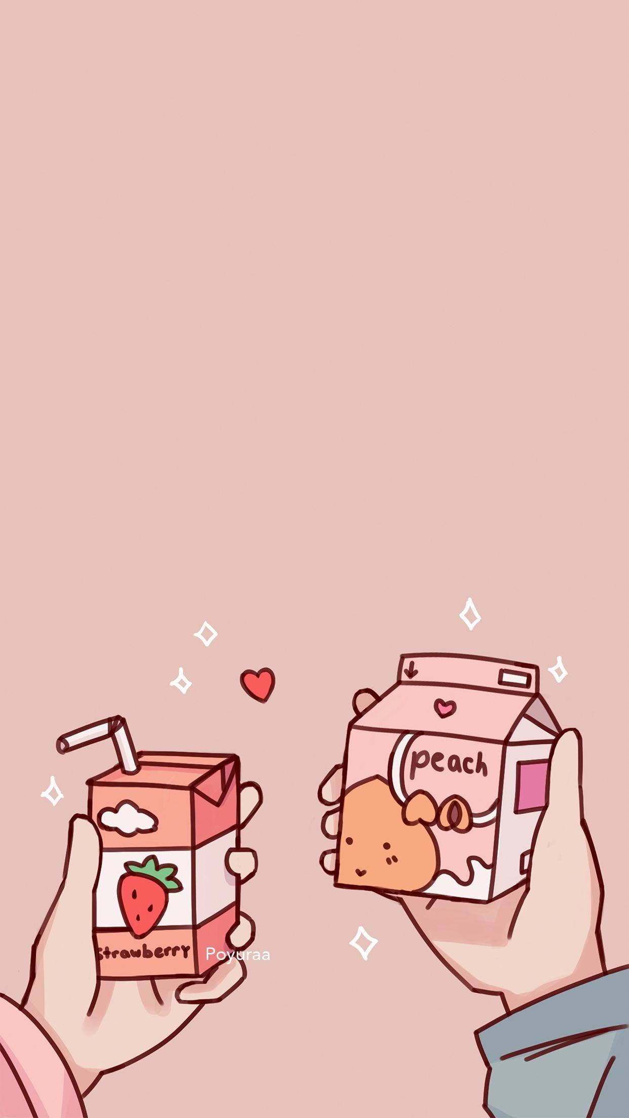 1242x2208 Peach Milk Wallpaper