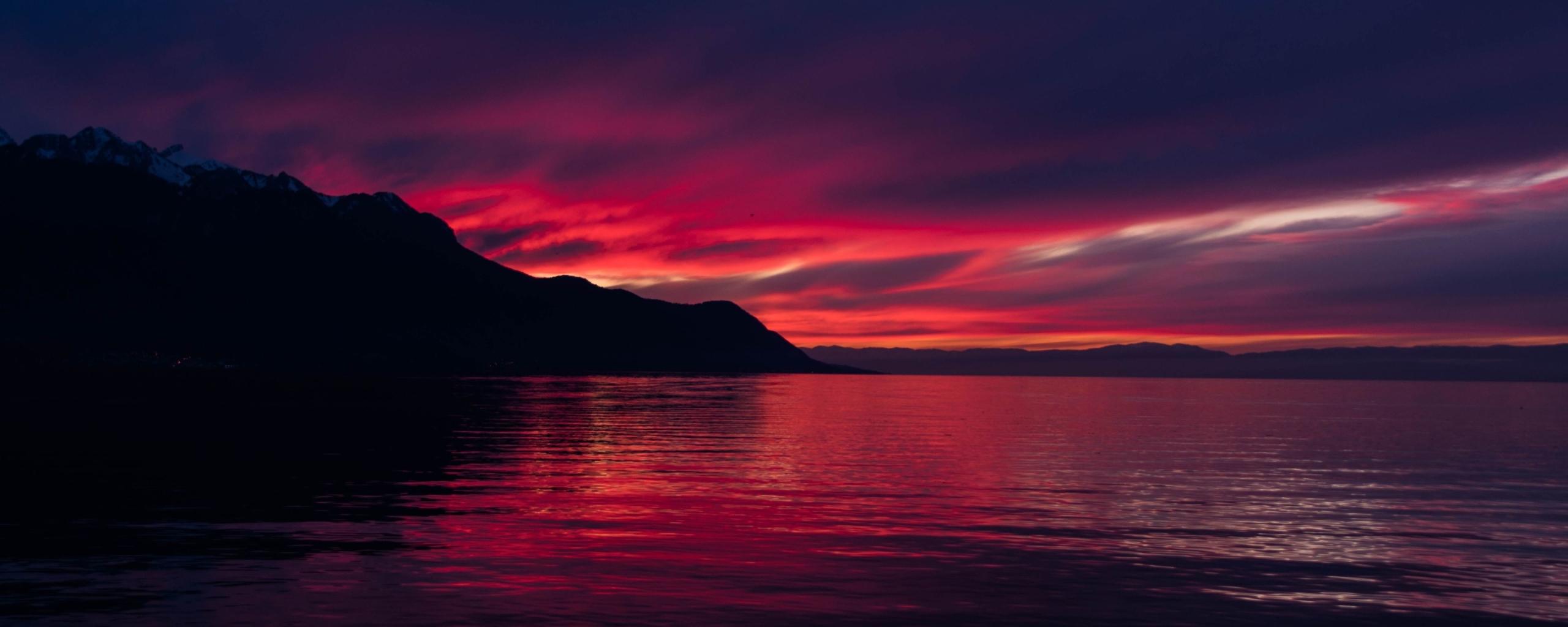2560x1024 4K Dark Sunset 2560x1024 Resolution Wallpaper, HD Nature 4K Wallpaper, Image, Photo and Background