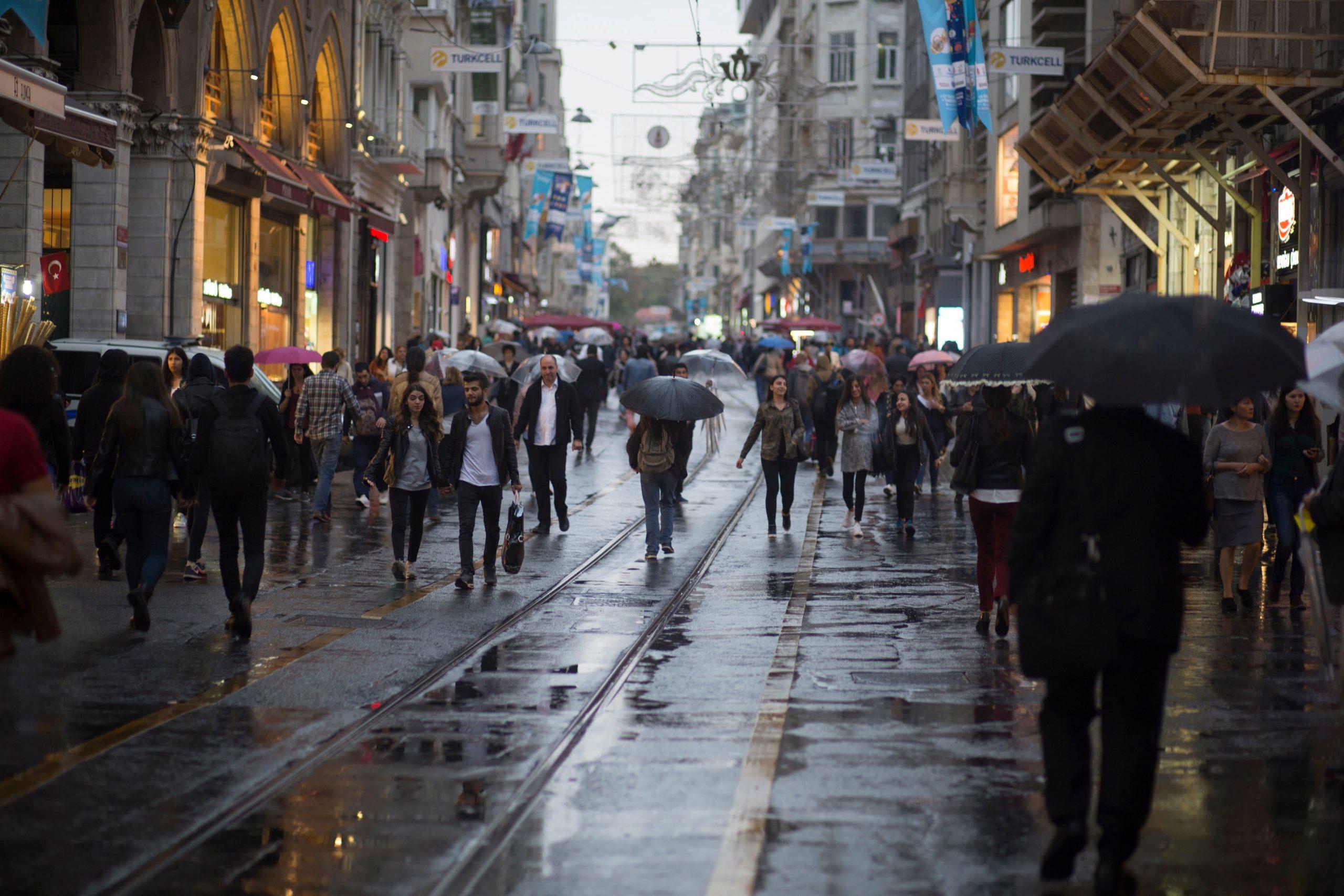 2560x1707 People on street wallpaper, crowd, walking, city, men, women, rainy, umbrella • Wallpaper For You HD Wallpaper For Desktop & Mobile