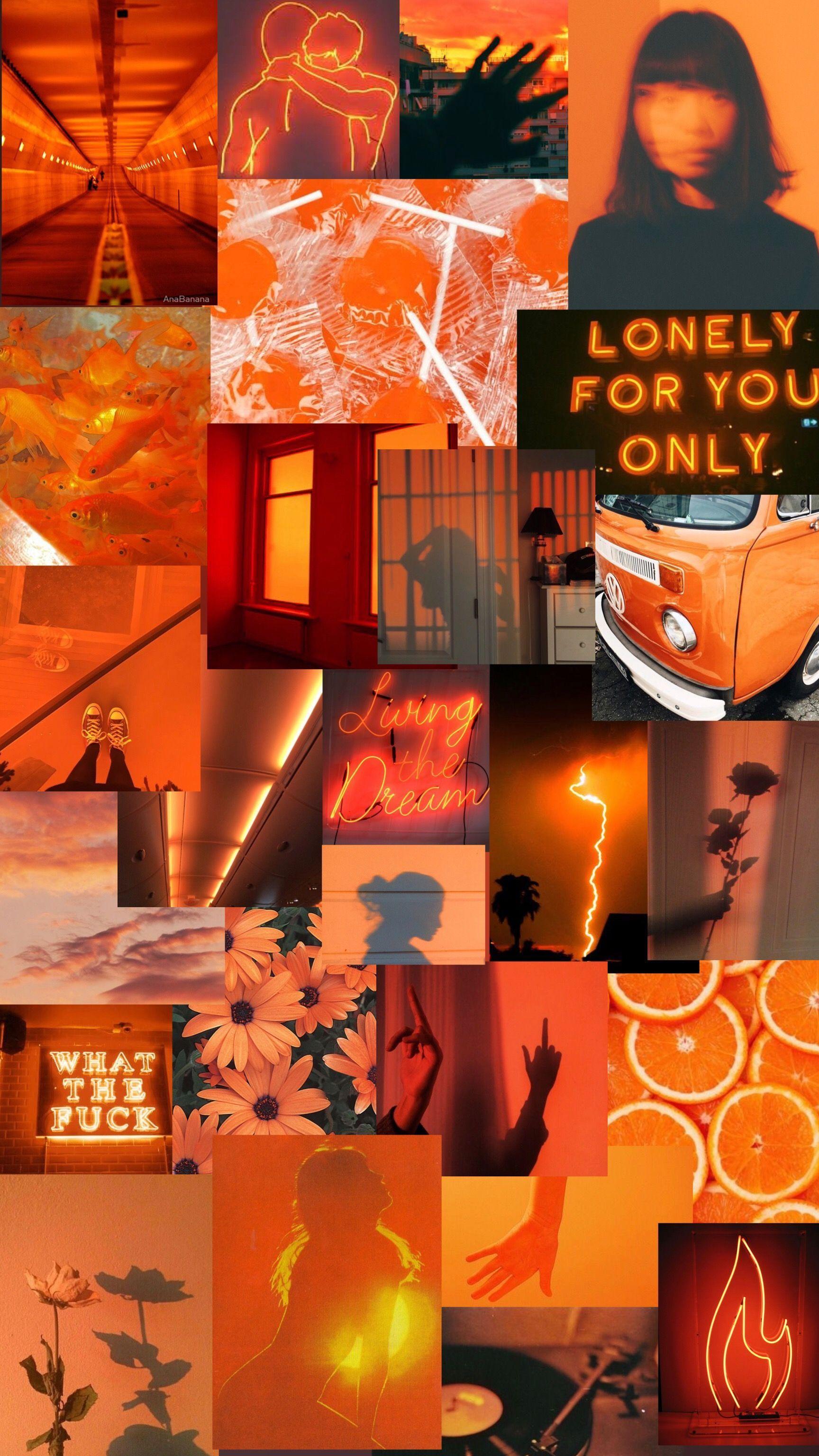 Neon Orange Aesthetic Wallpapers Top Free Neon Orange Aesthetic