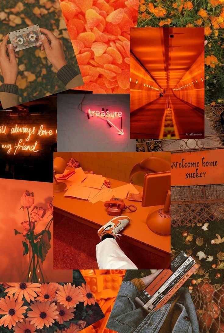 735x1094 Orange Aesthetic Wallpaper