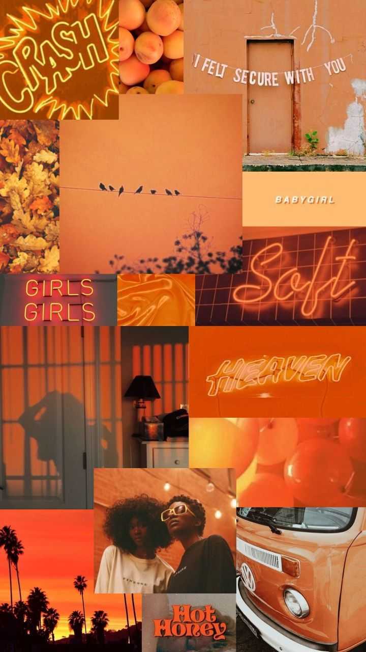 720x1280 Orange Aesthetic Wallpaper