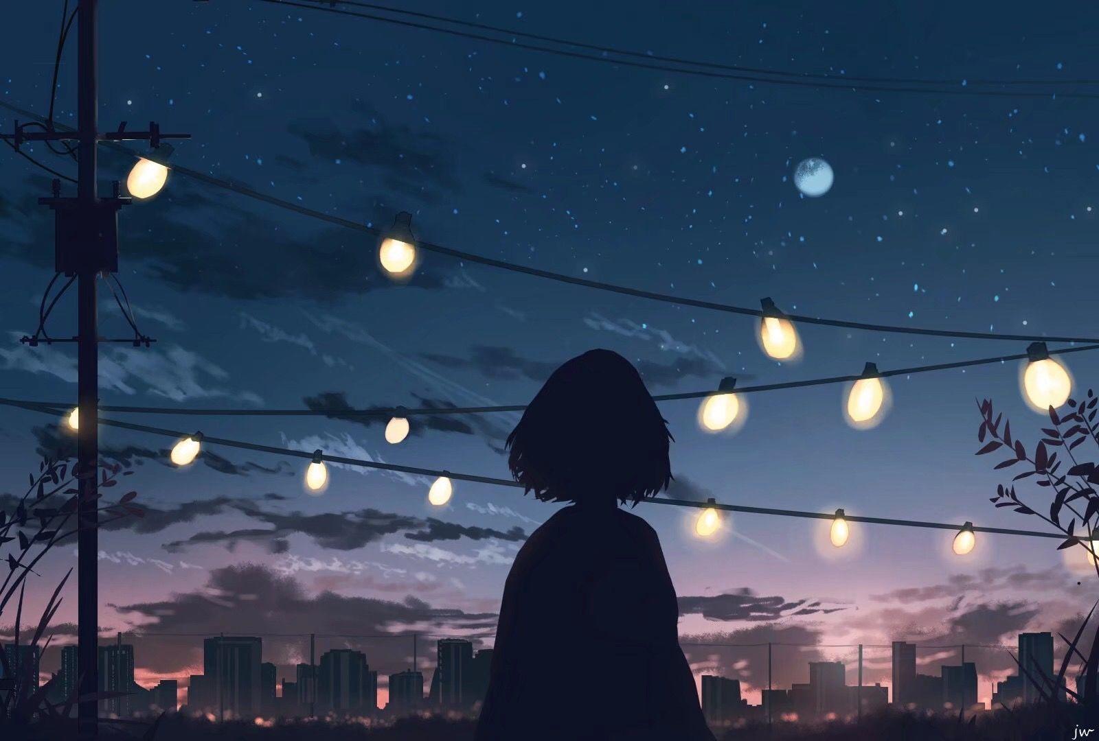 1600x1080 Aesthetic Simple Anime Wallpaper