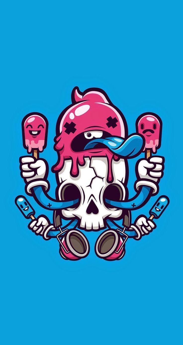 736x1389 Cute & Funny Pop Art cartoon wallpaper for iPhones! zombie burgers