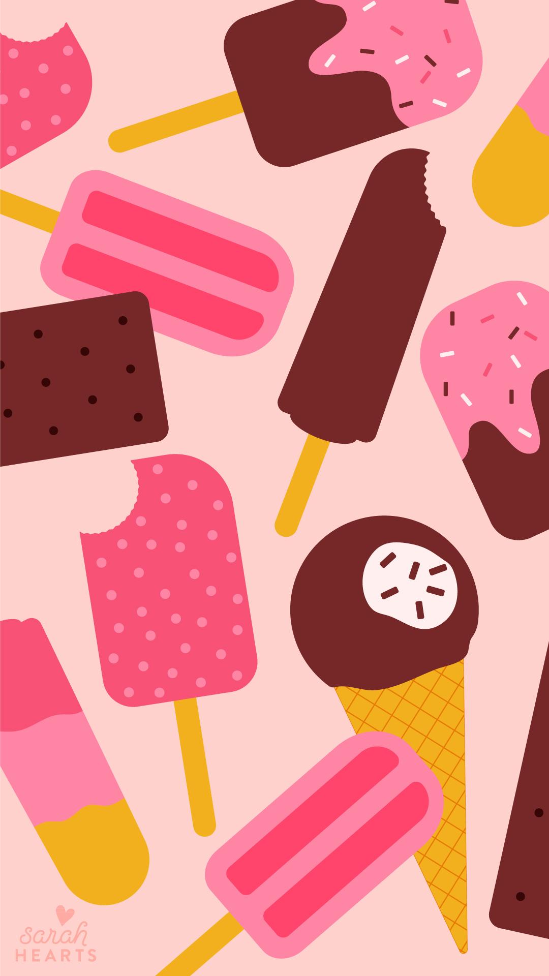 1080x1920 August 2018 Popsicle Calendar Wallpaper
