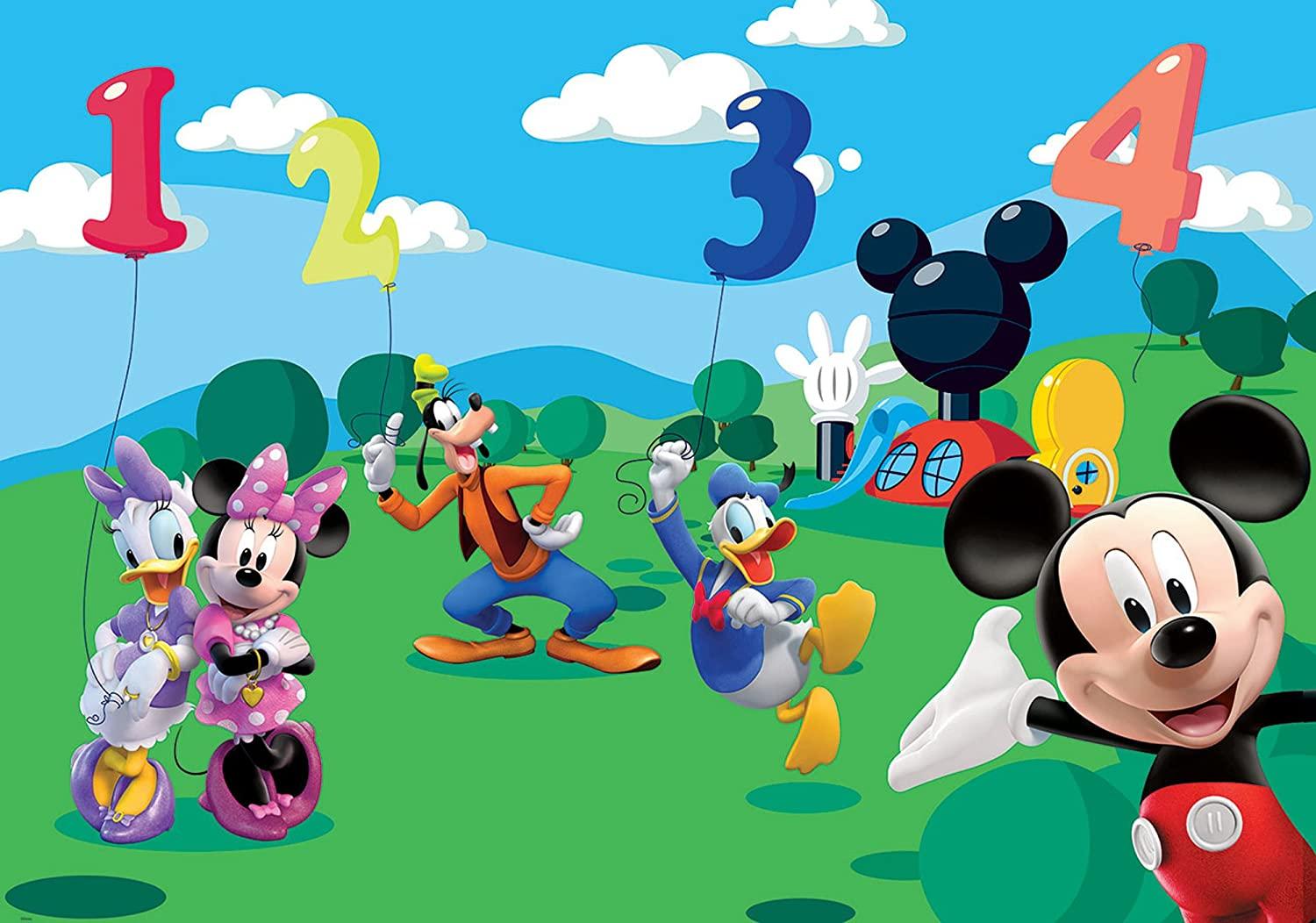 1500x1052 Disney Mickey Mouse and Friends Numbers Wallpaper Mural