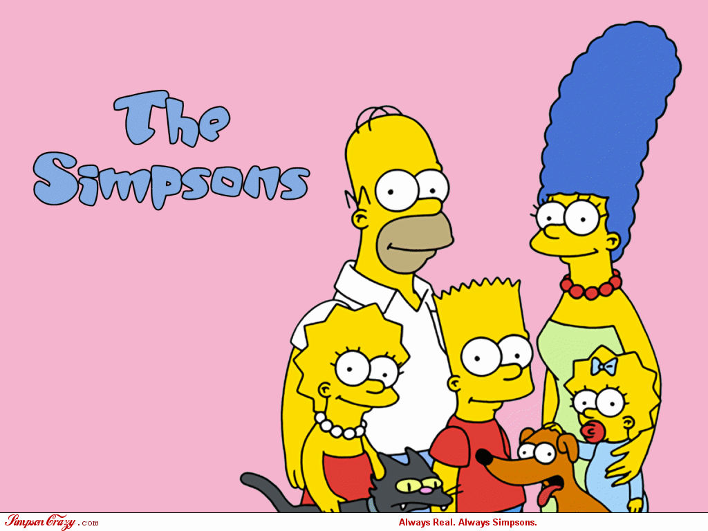 1024x768 American top cartoons: The simpsons