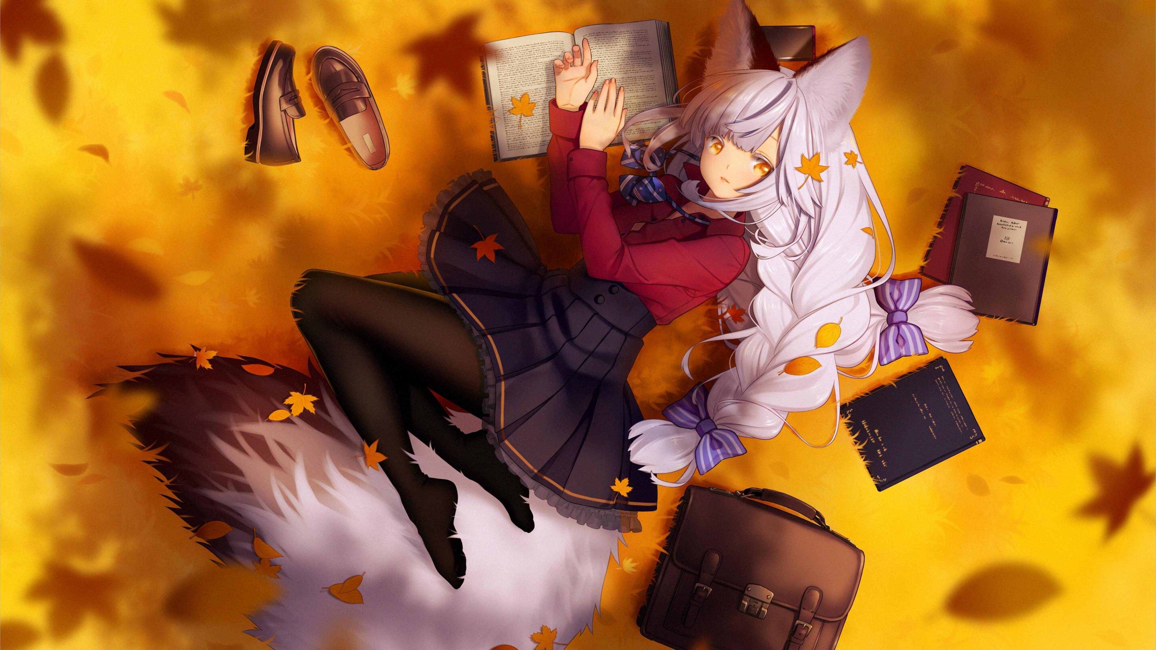3840x2160 Desktop Wallpaper Cute, Anime, Elf Girl, Relaxing, HD Image, Picture, Background, F23af7