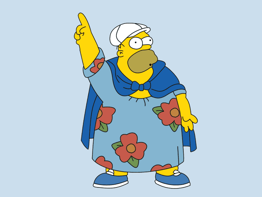 1024x768 Body Treatments: Homer Simpson Cartoon Wallpaper