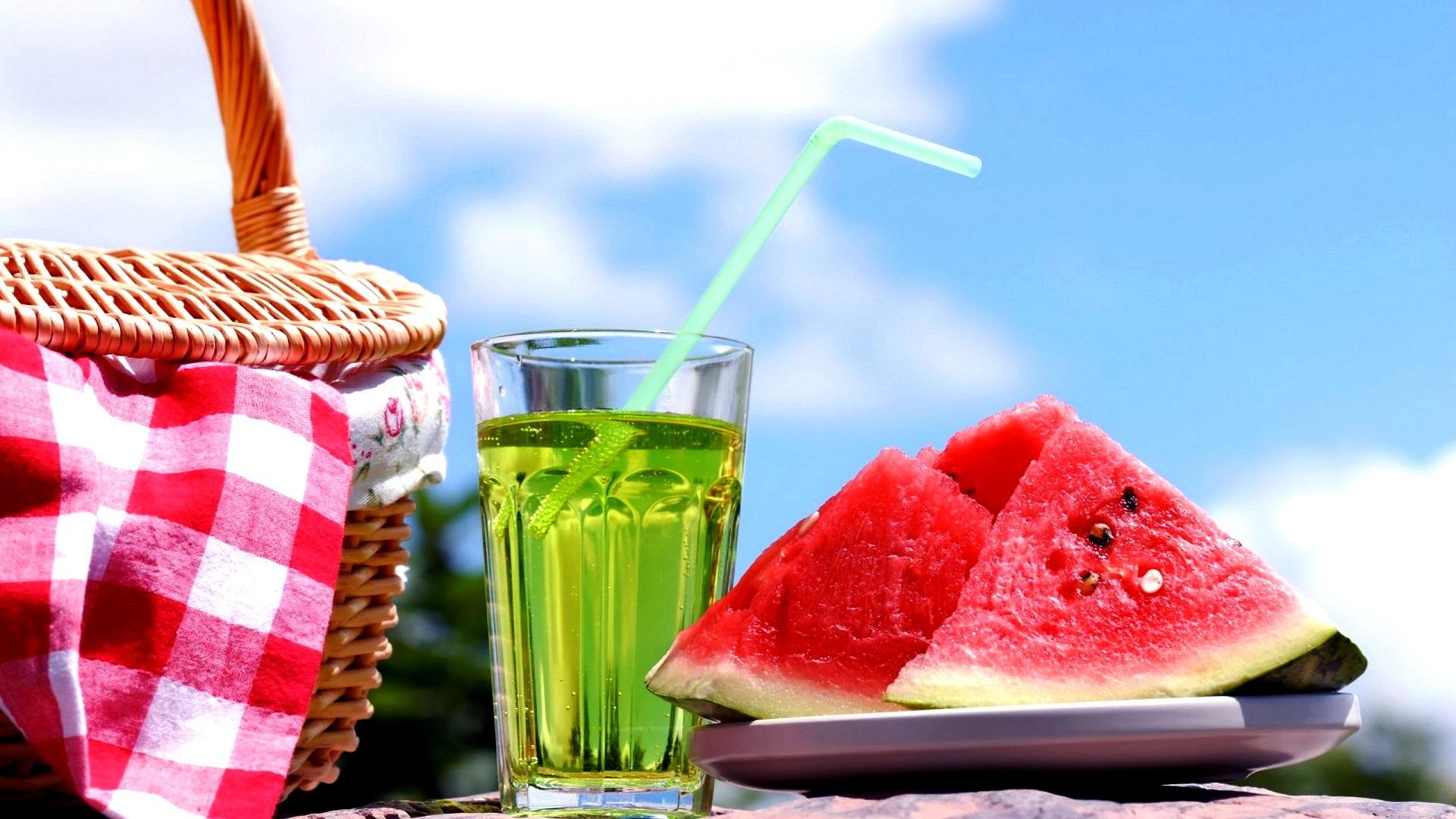 1920x1080 Summer Season Drinks With Watermelon Free Hd Wallpaper For Desktops
