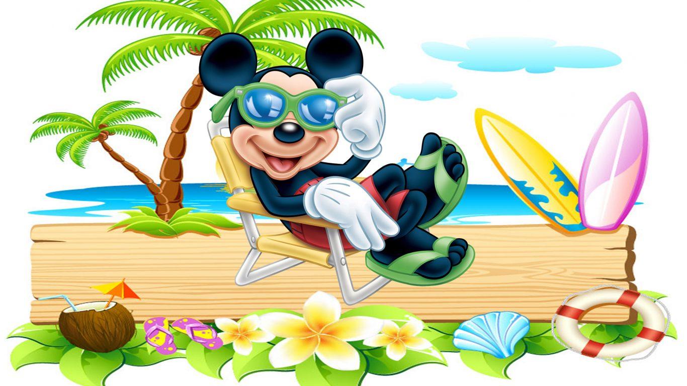 1366x768 Vacation Mickey Mouse Summer