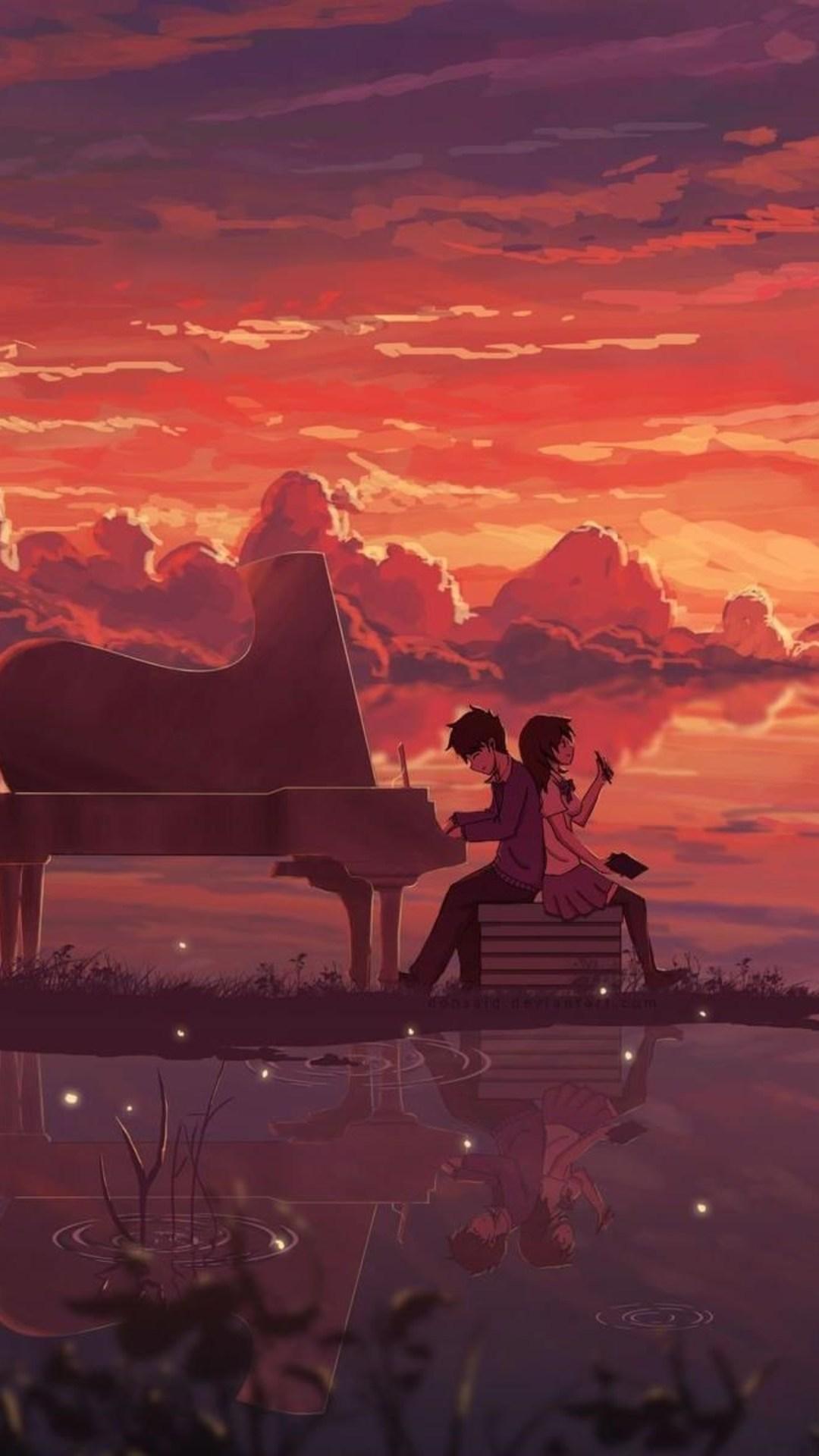 1080x1920 1080x1920 anime, love, digital art, couple for iPhone 8 wallpaper