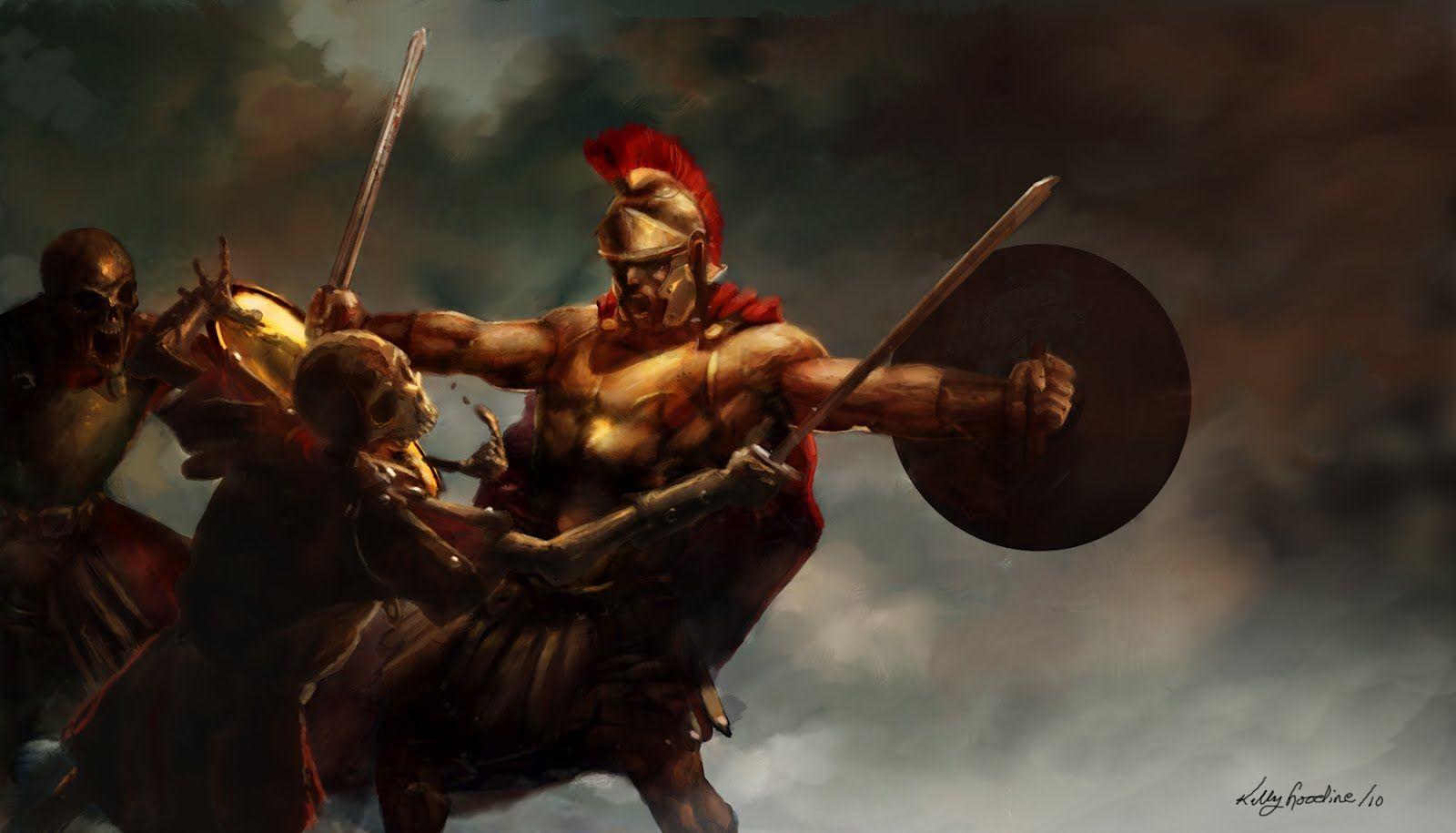 1600x915 Roman Soldier against the dead by Kelly Hoodine. Until Dawn