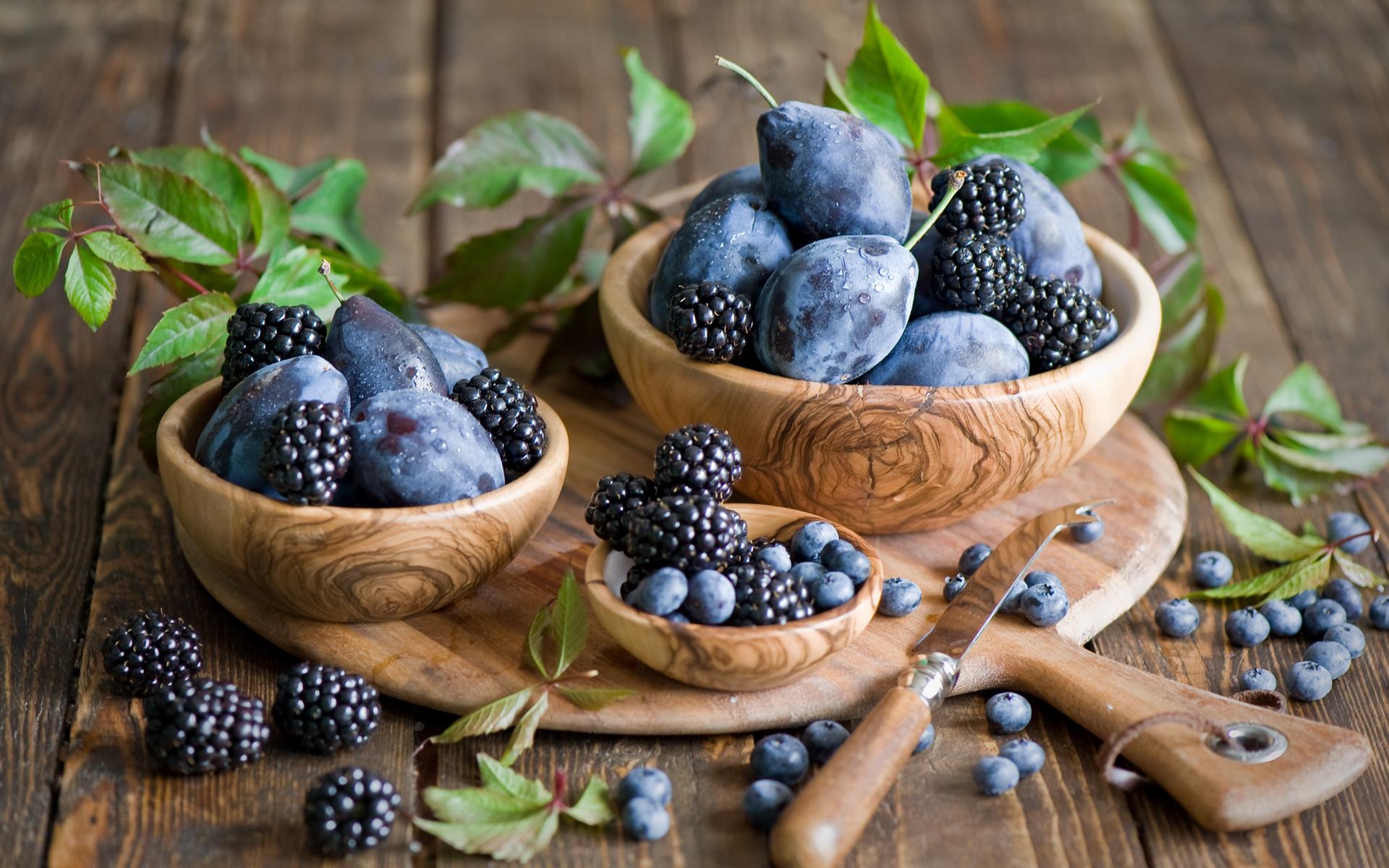 1920x1200 Blackberries blueberries still life fruit wallpaperx1200