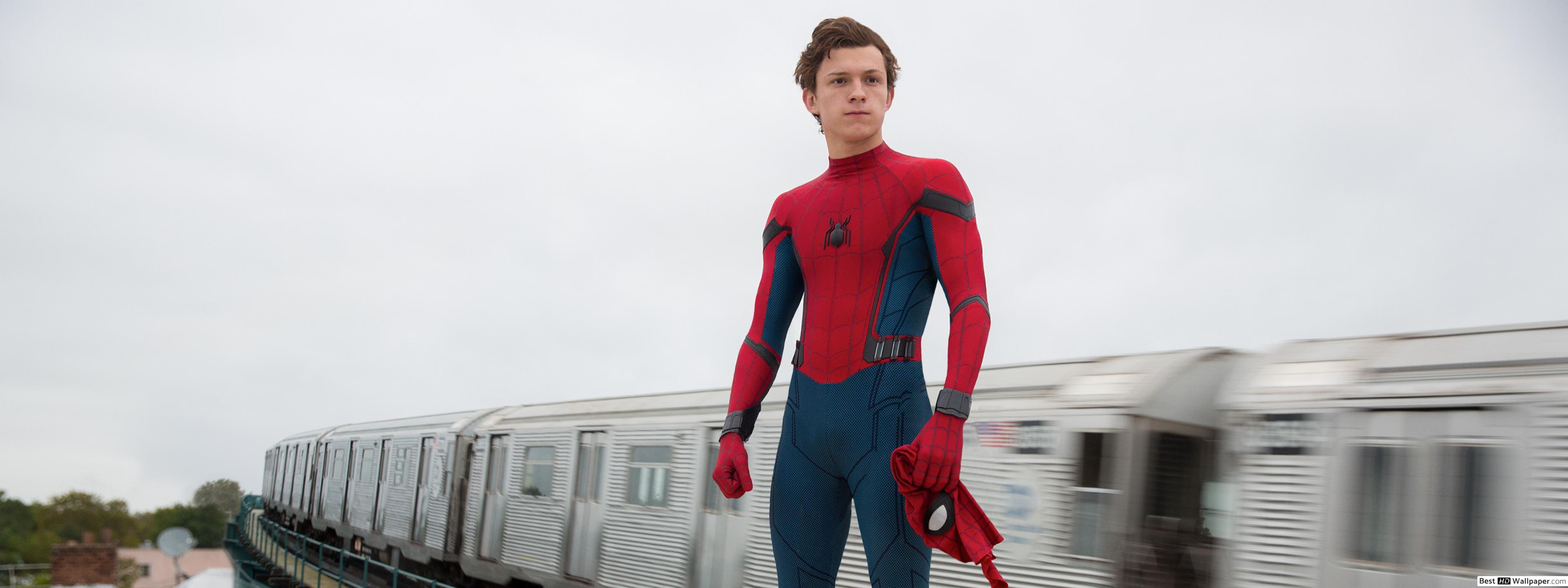 3840x1440 Spider Man: Homecoming Movie Holland As Spiderman HD Wallpaper Download